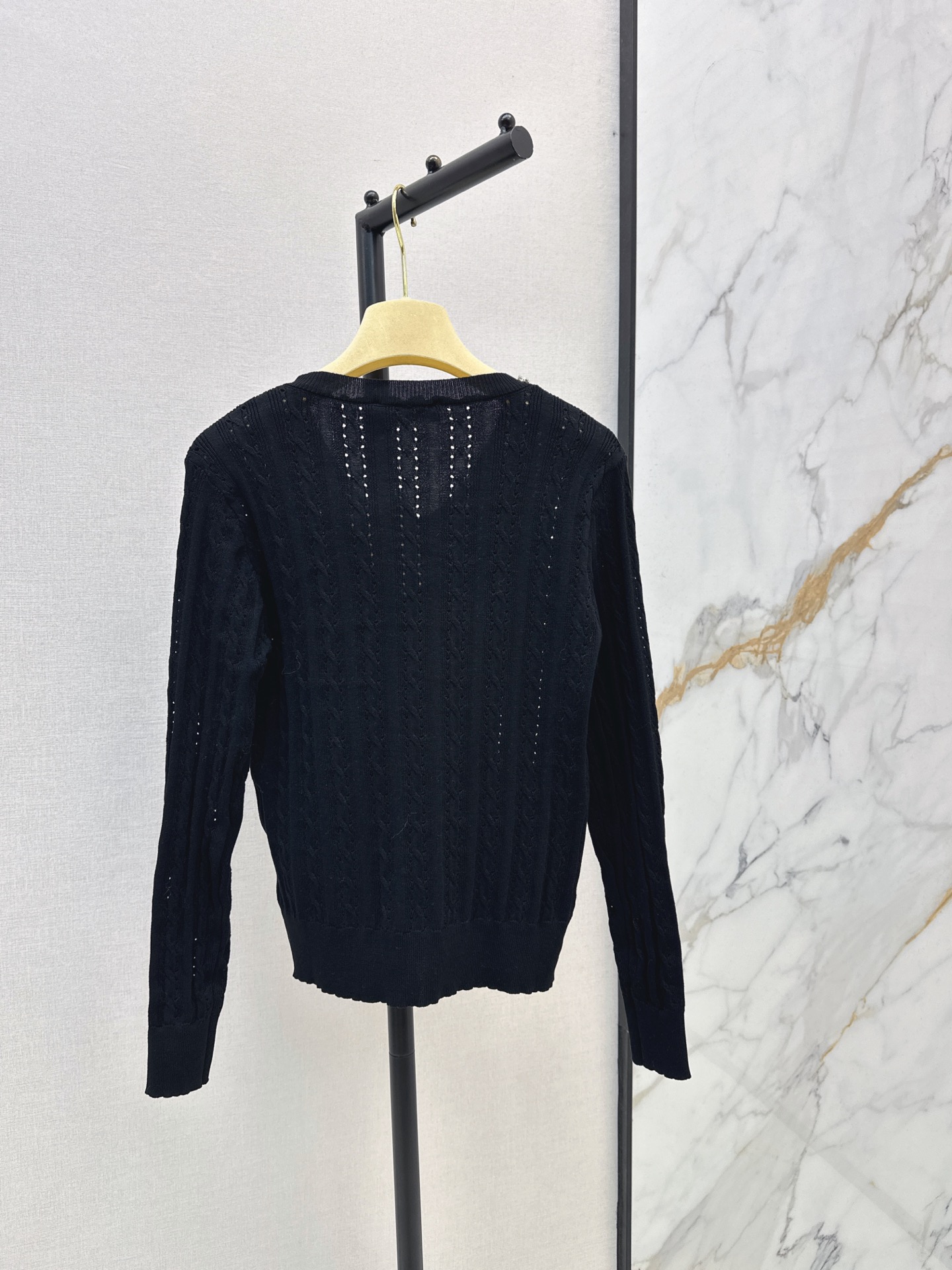 Miu 26fw cable knit cardigan