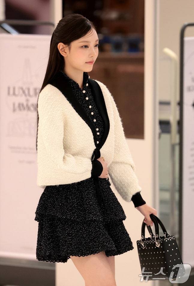 CD 26fw pleated tweed skirt