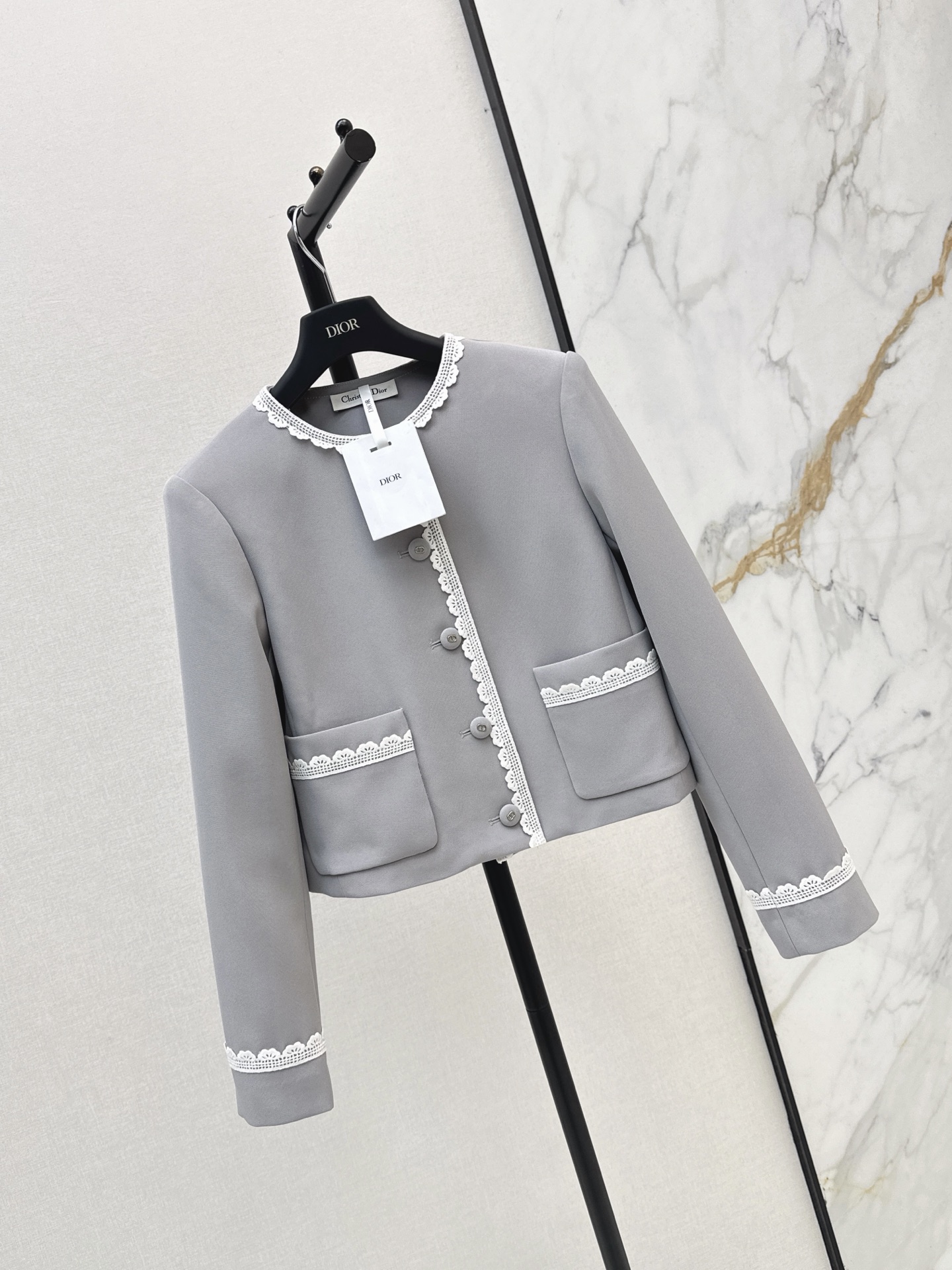 CD 26fw lace trim jacket