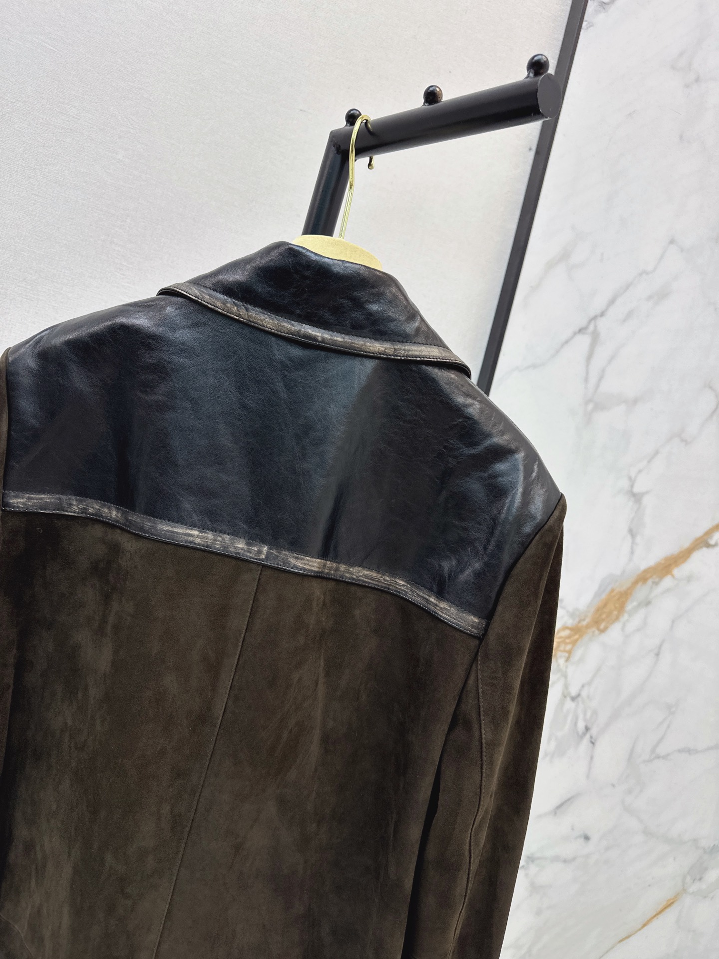 Miu 26fw long suede leather jacket