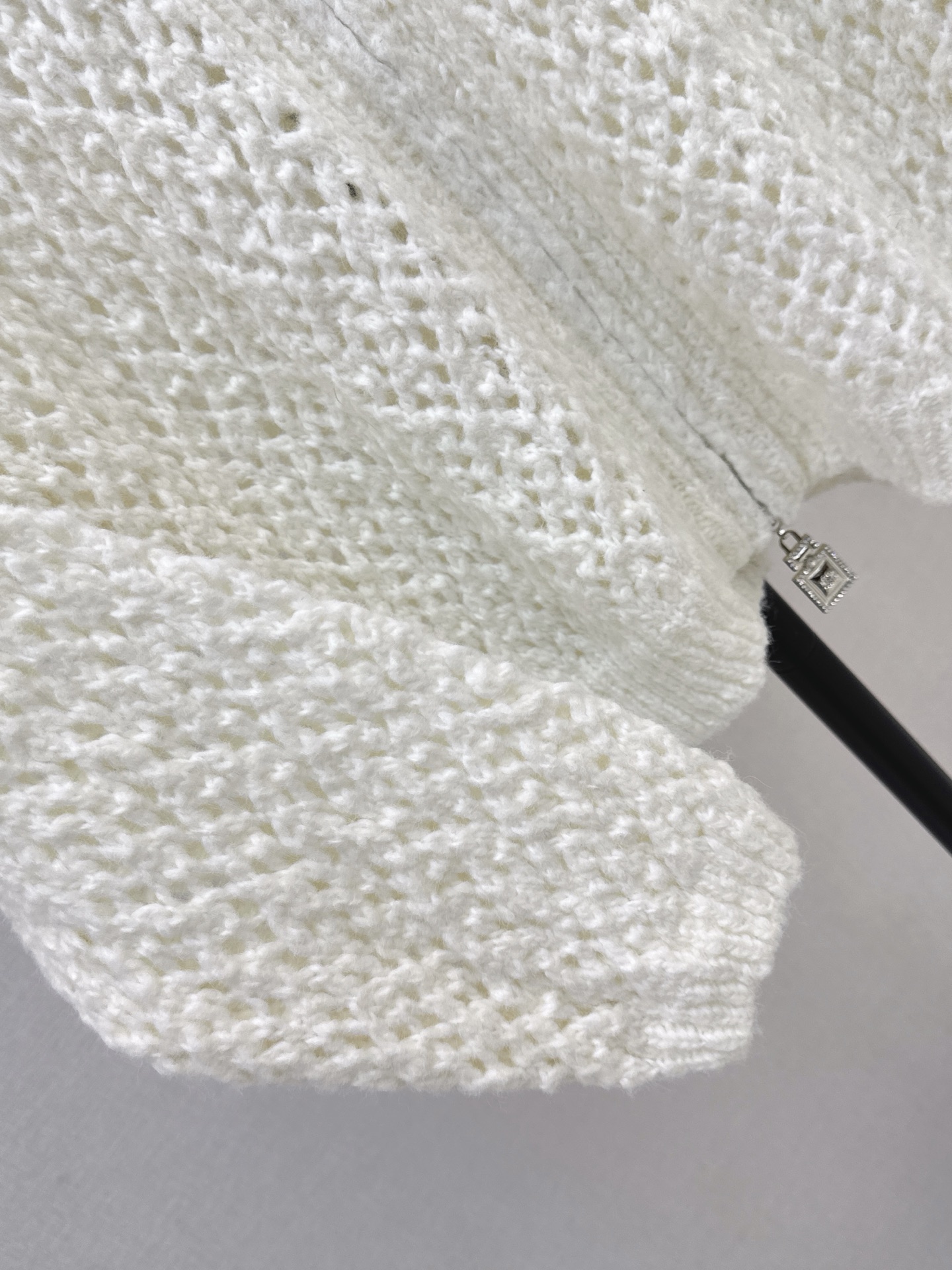Chan 26fw hollow knit zipper cardigan