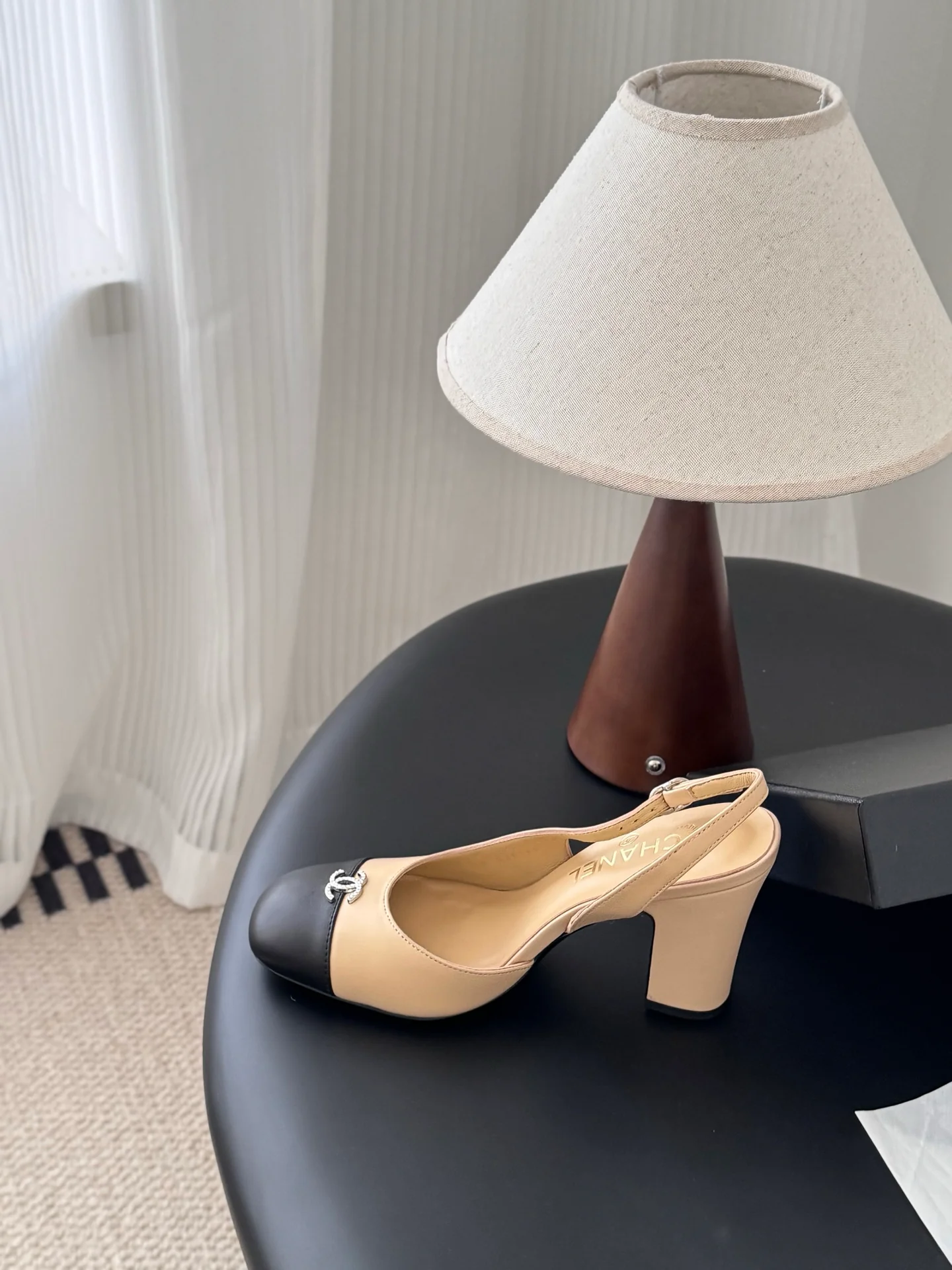Chan 25fw slingback mary jane chunky heels