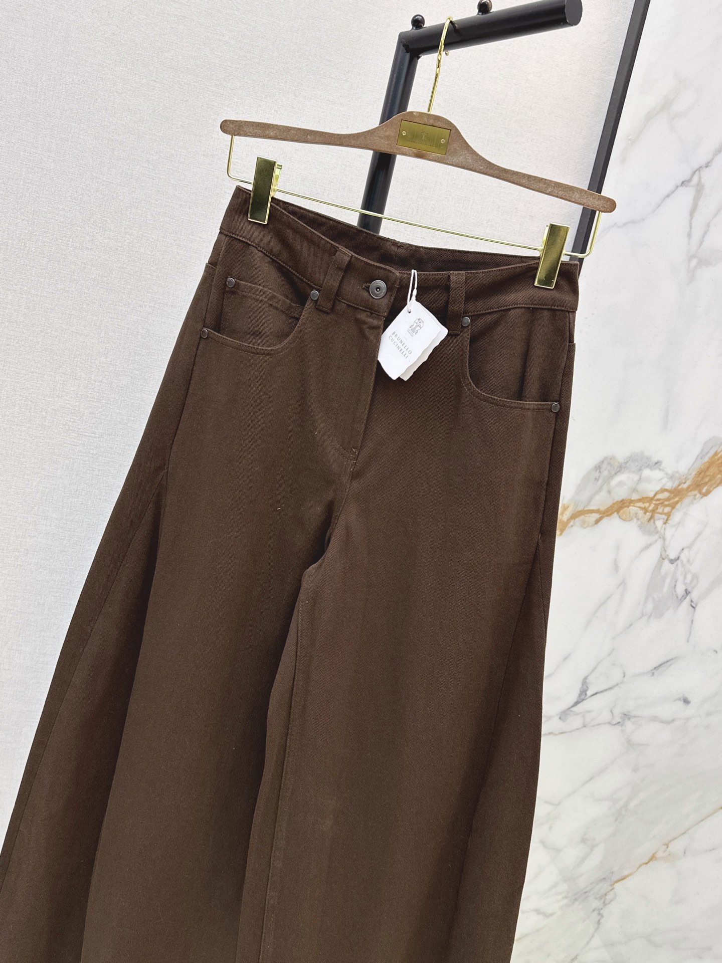 Brun 26fw wide-leg denim pants