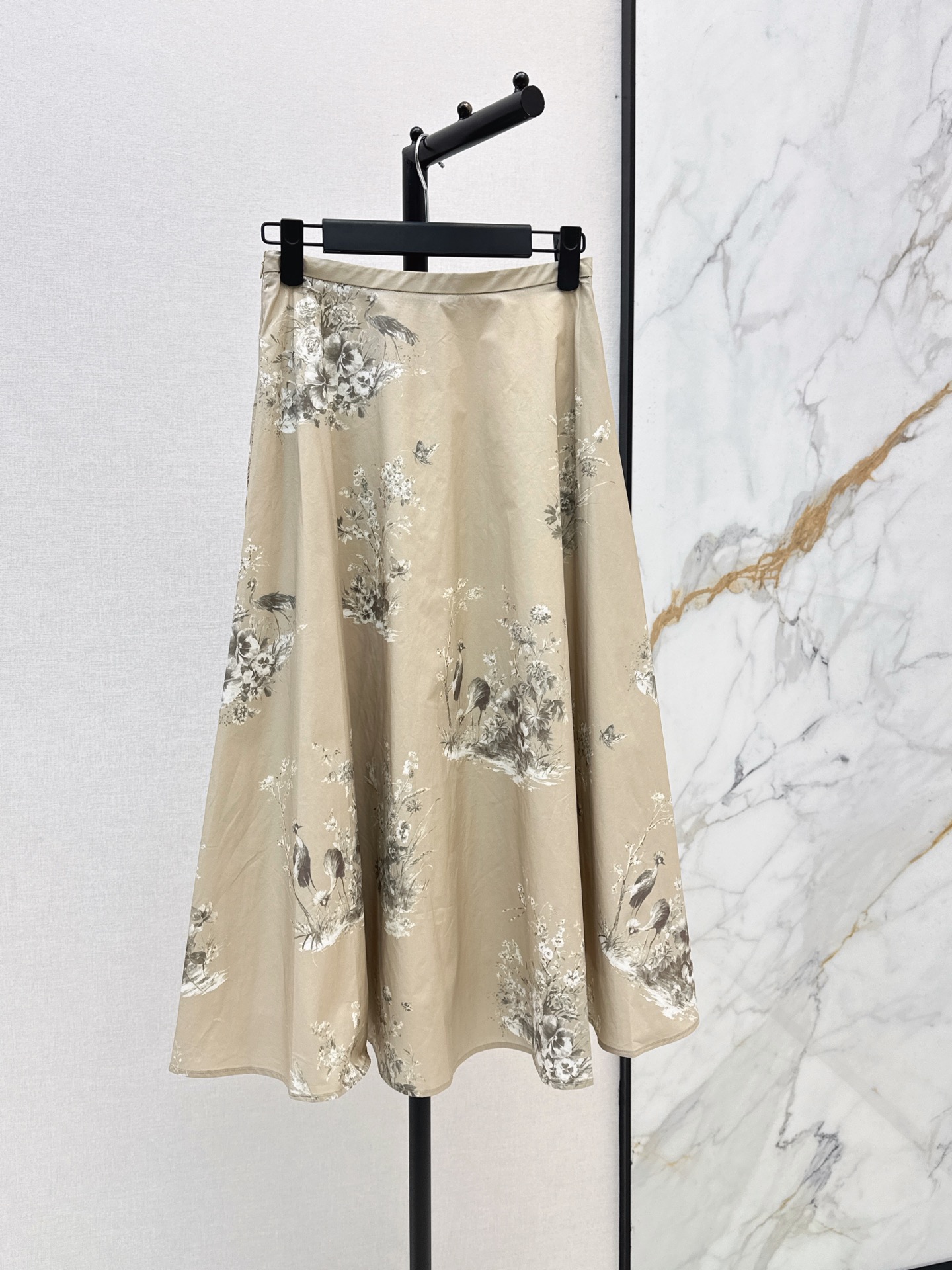 CD 26fw print pleated skirt