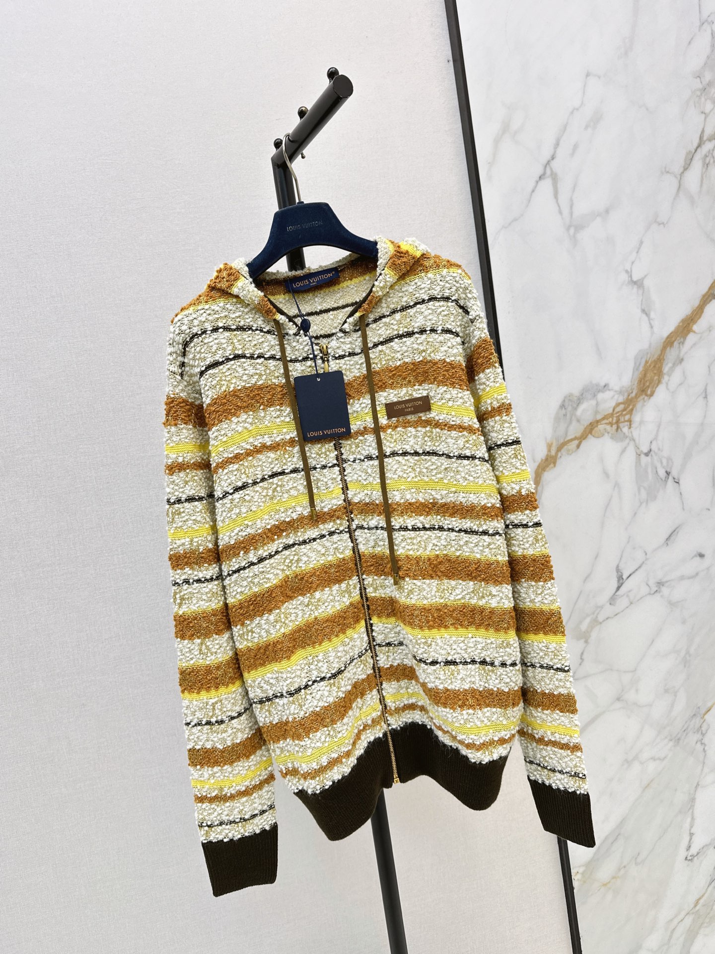 Loui 26fw stripe jacquard knit sweater