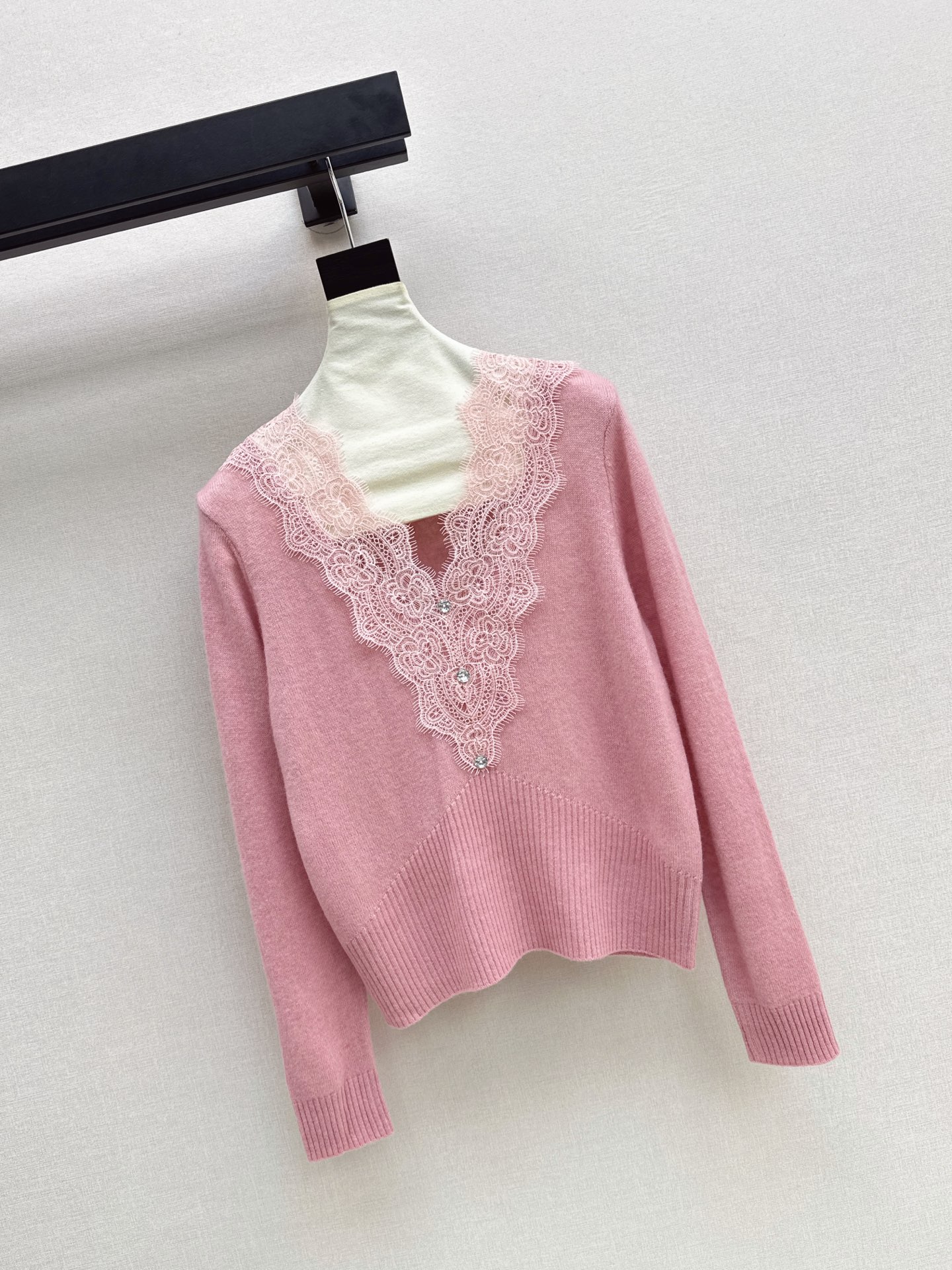 ES 26fw lace wool basic tee