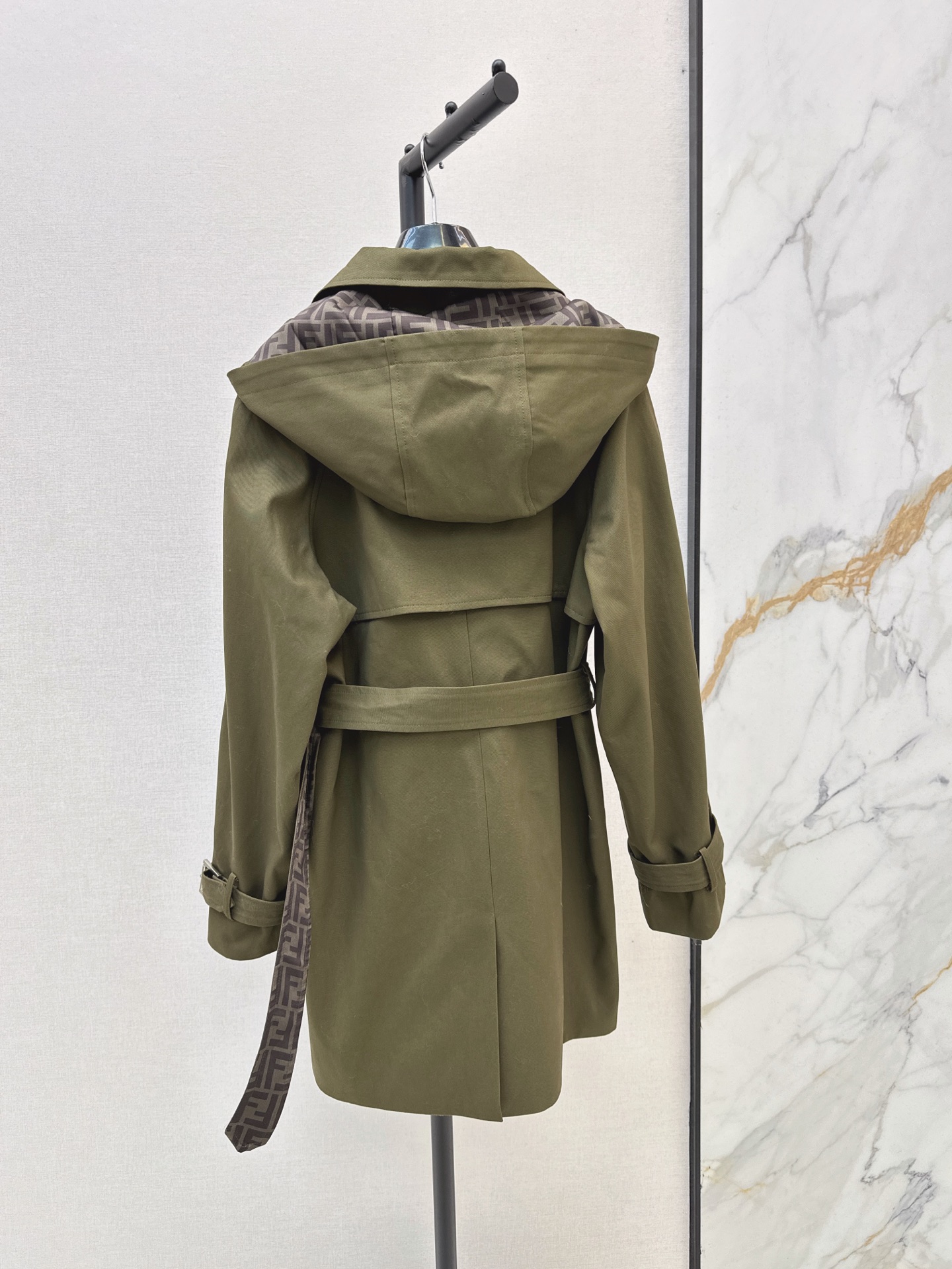 Fen 26fw hooded trench coats