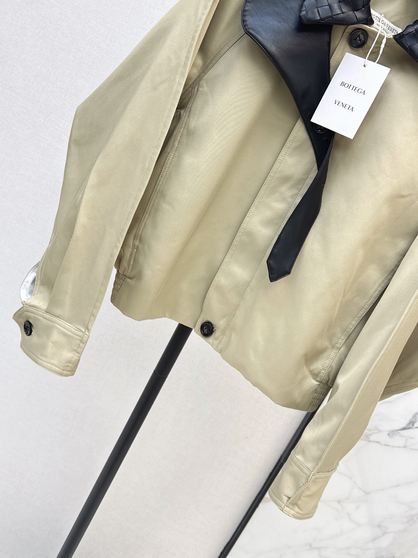 Bott 26fw woven neck cropped jacket