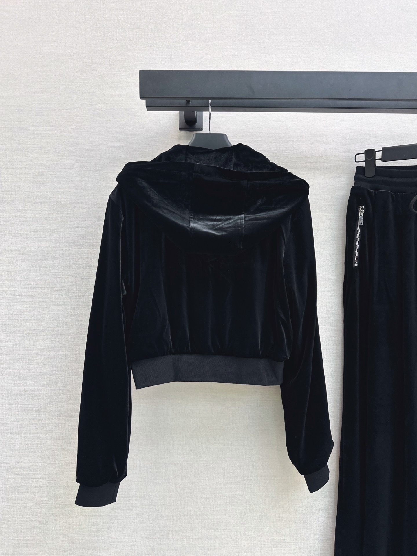 Pra 26fw hooded cropped jacket pants sets