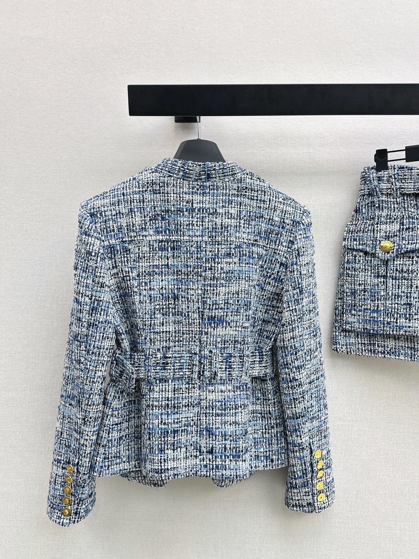 Bal 26fw belted woven jacket