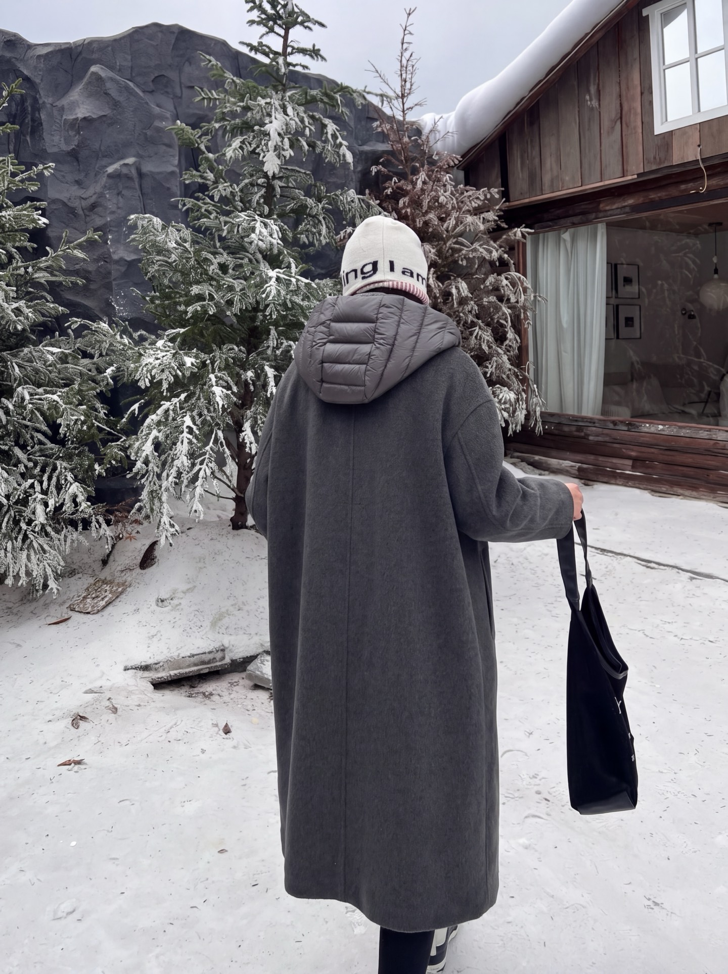 Max 26fw hooded down vest woolen overcoats sets