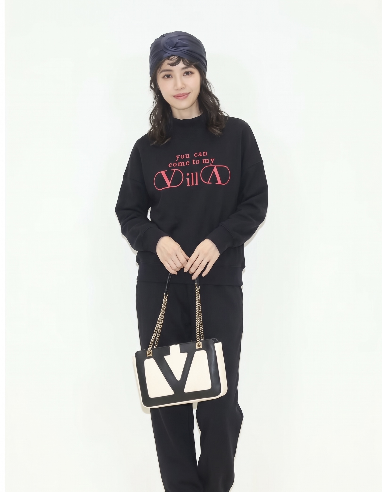 Valen 26fw print sweatshirt pants sets