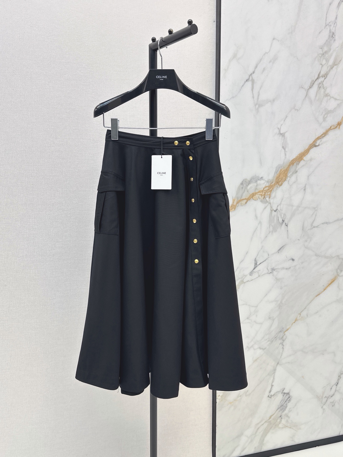 Celi 26ss cargo pleated skirt