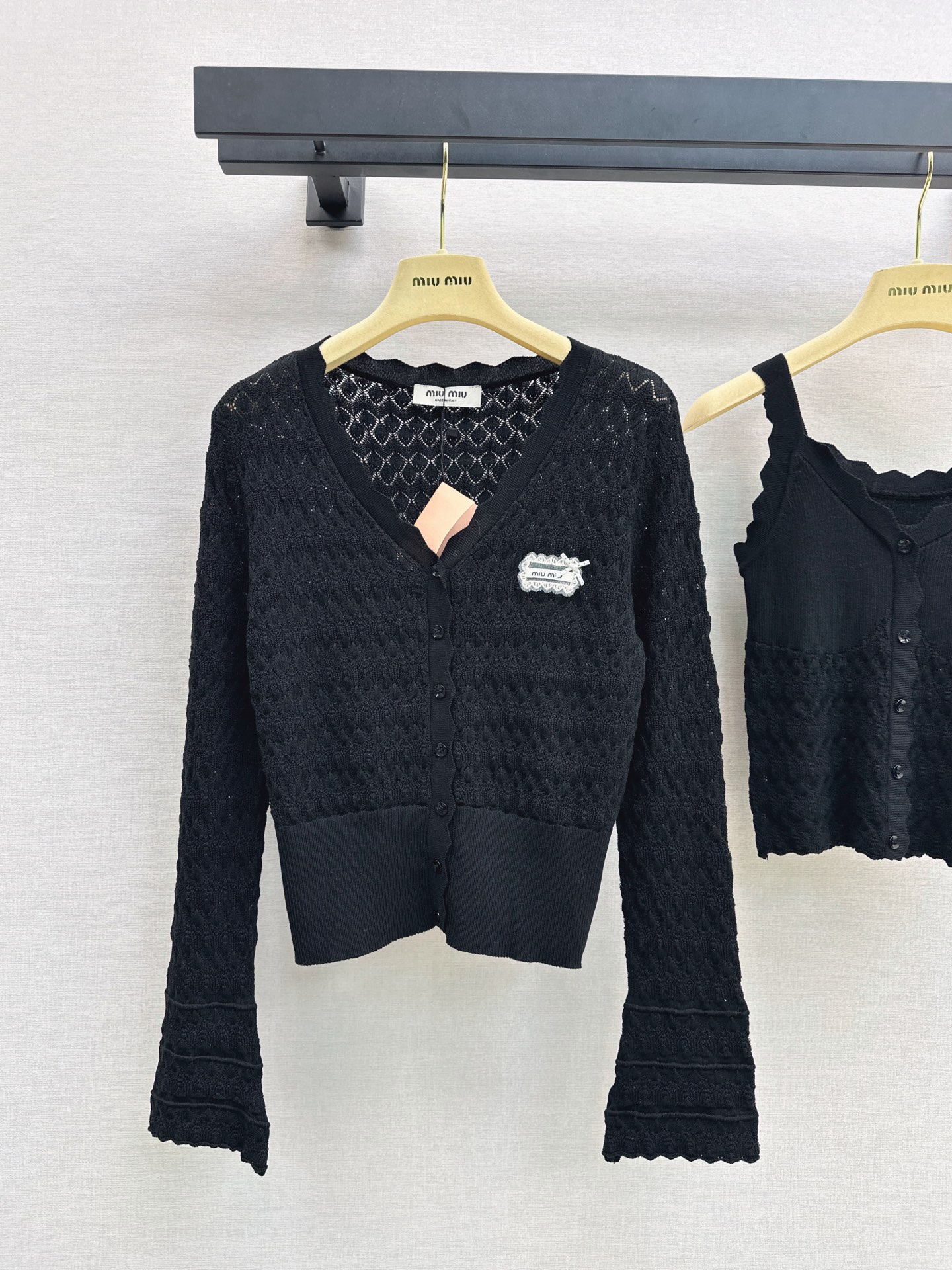 Miu 26fw knit vest cardigan sets