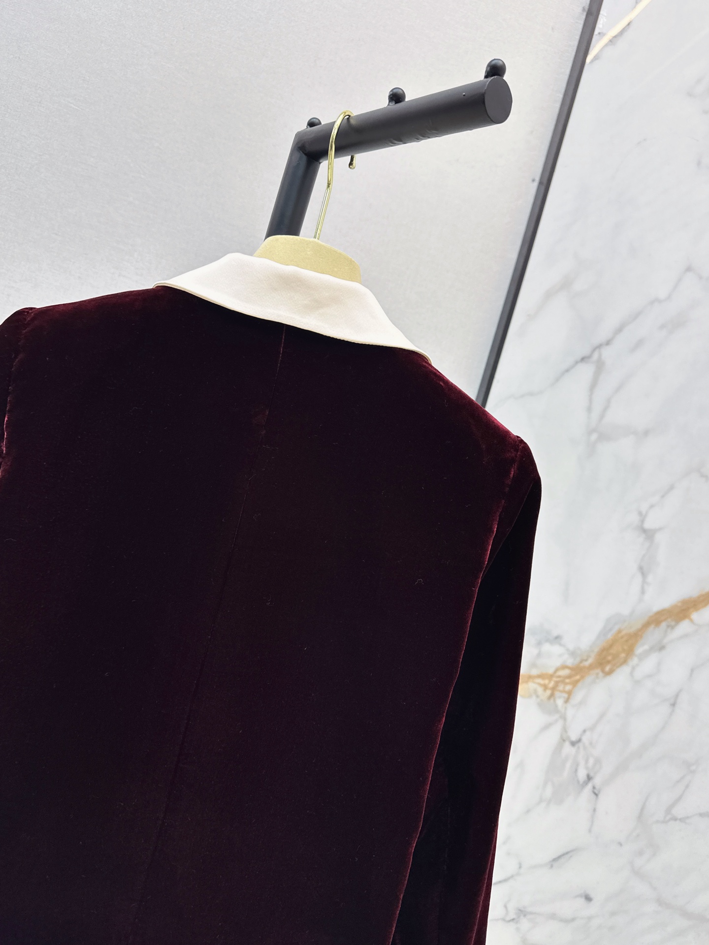 Miu 26fw rhinestone velvet jacket