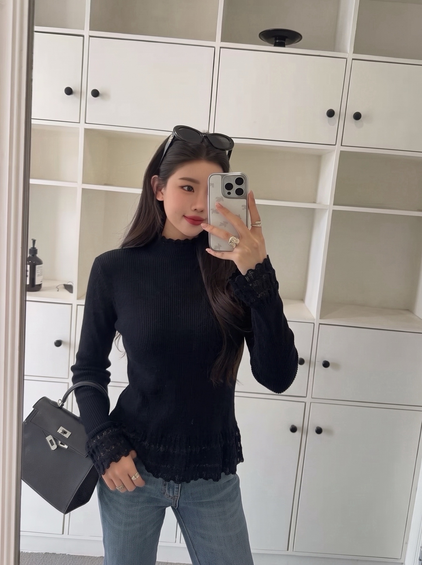 ES 26fw ruffle basic tee