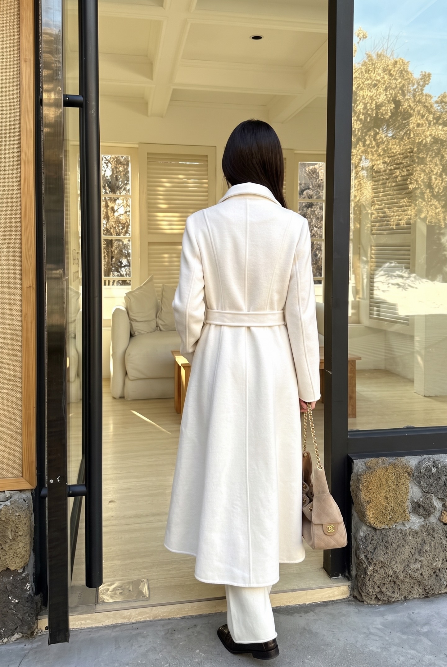 Miu 26fw woolen belted overcoats