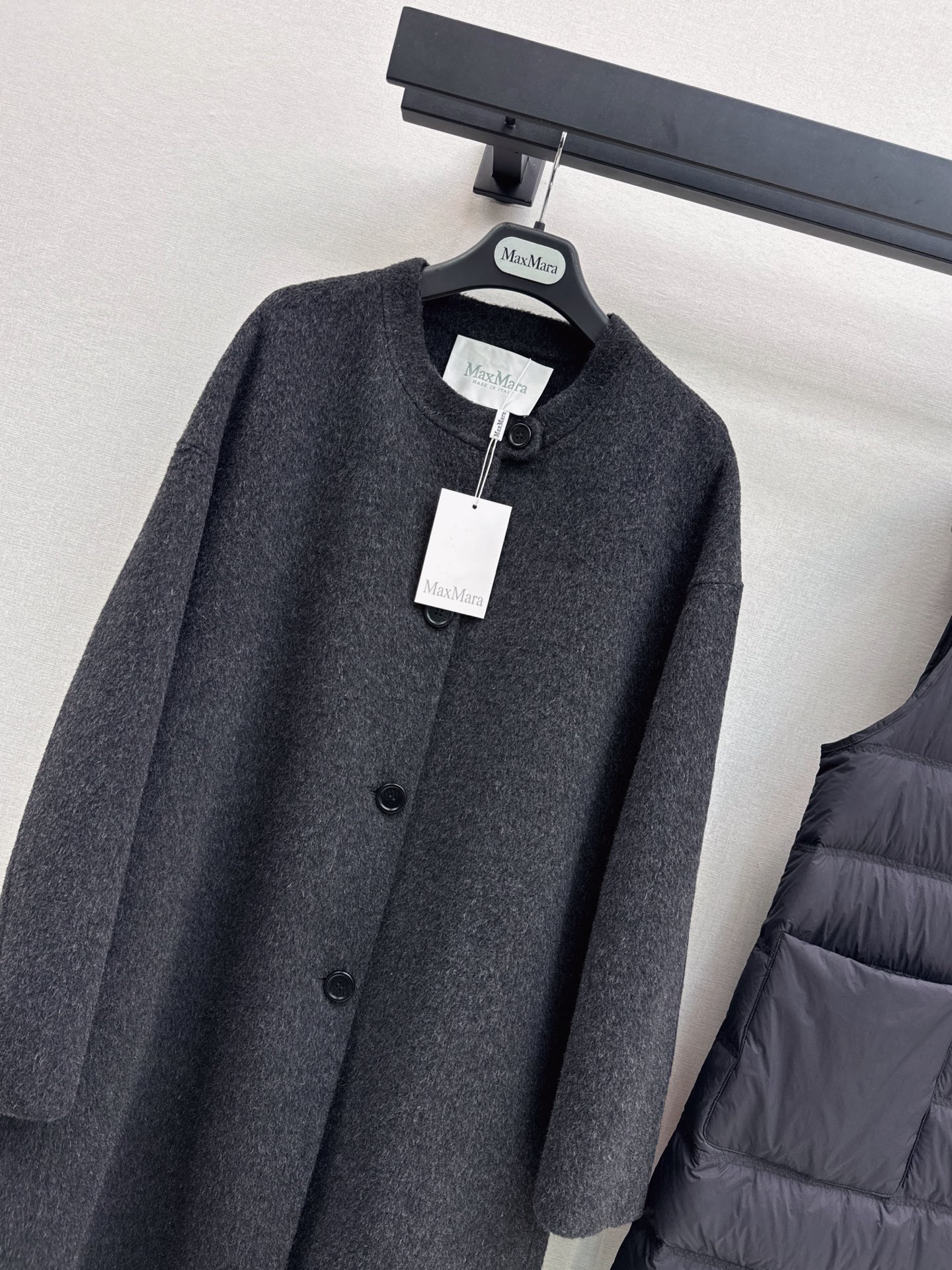 Max 26fw hooded down vest woolen overcoats sets