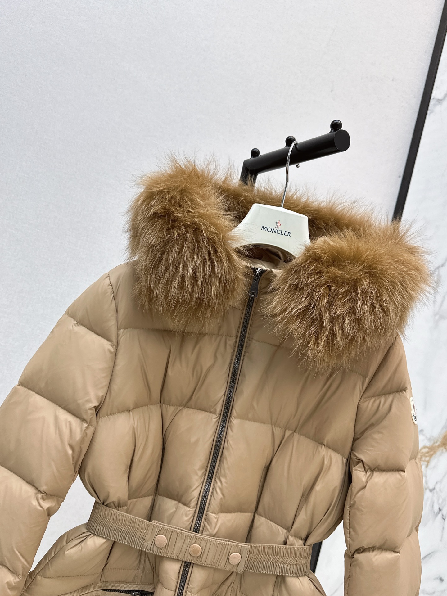 Monc 26fw hooded long down jacket
