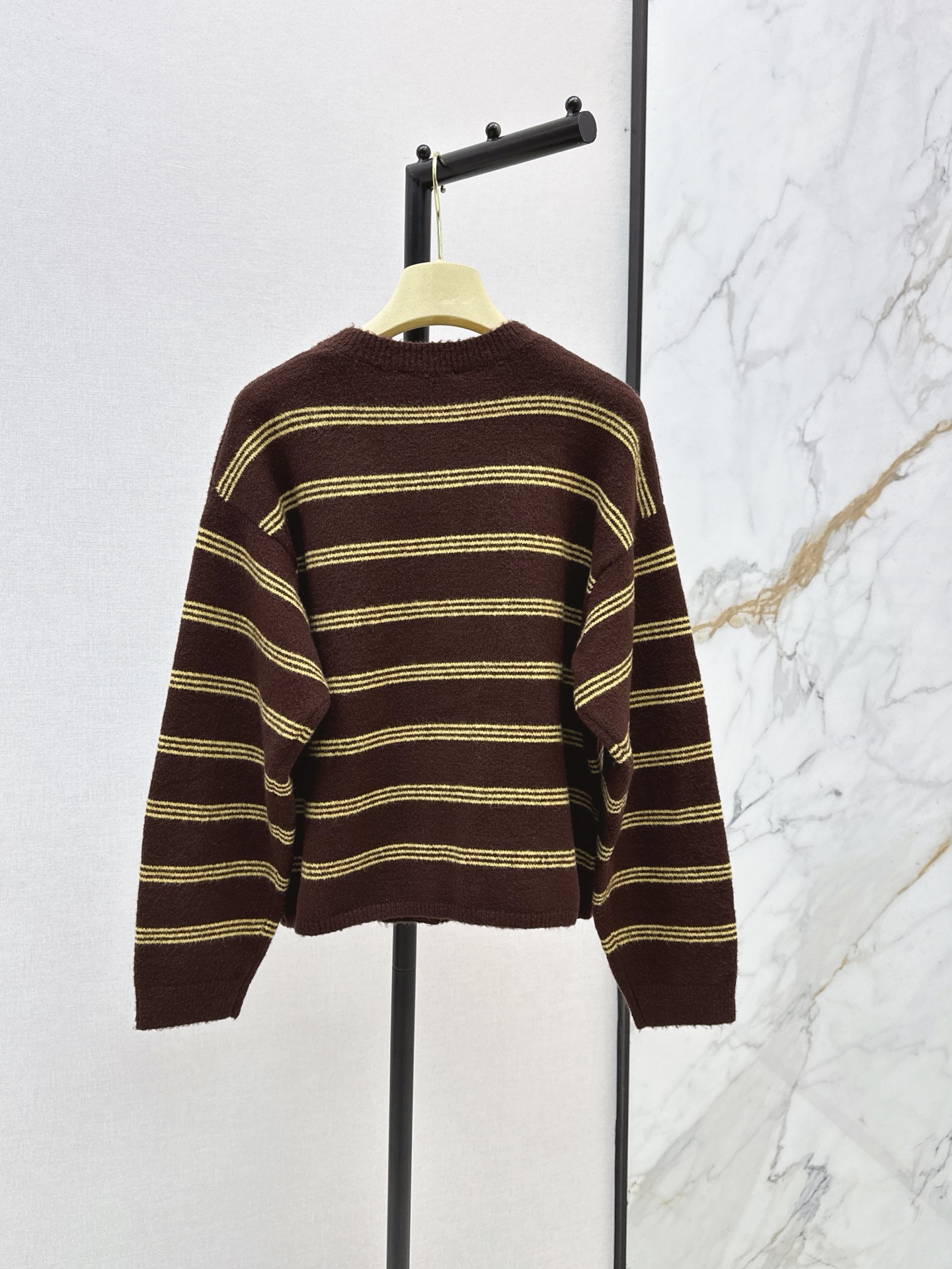 Miu 26fw stripe knit cardigan