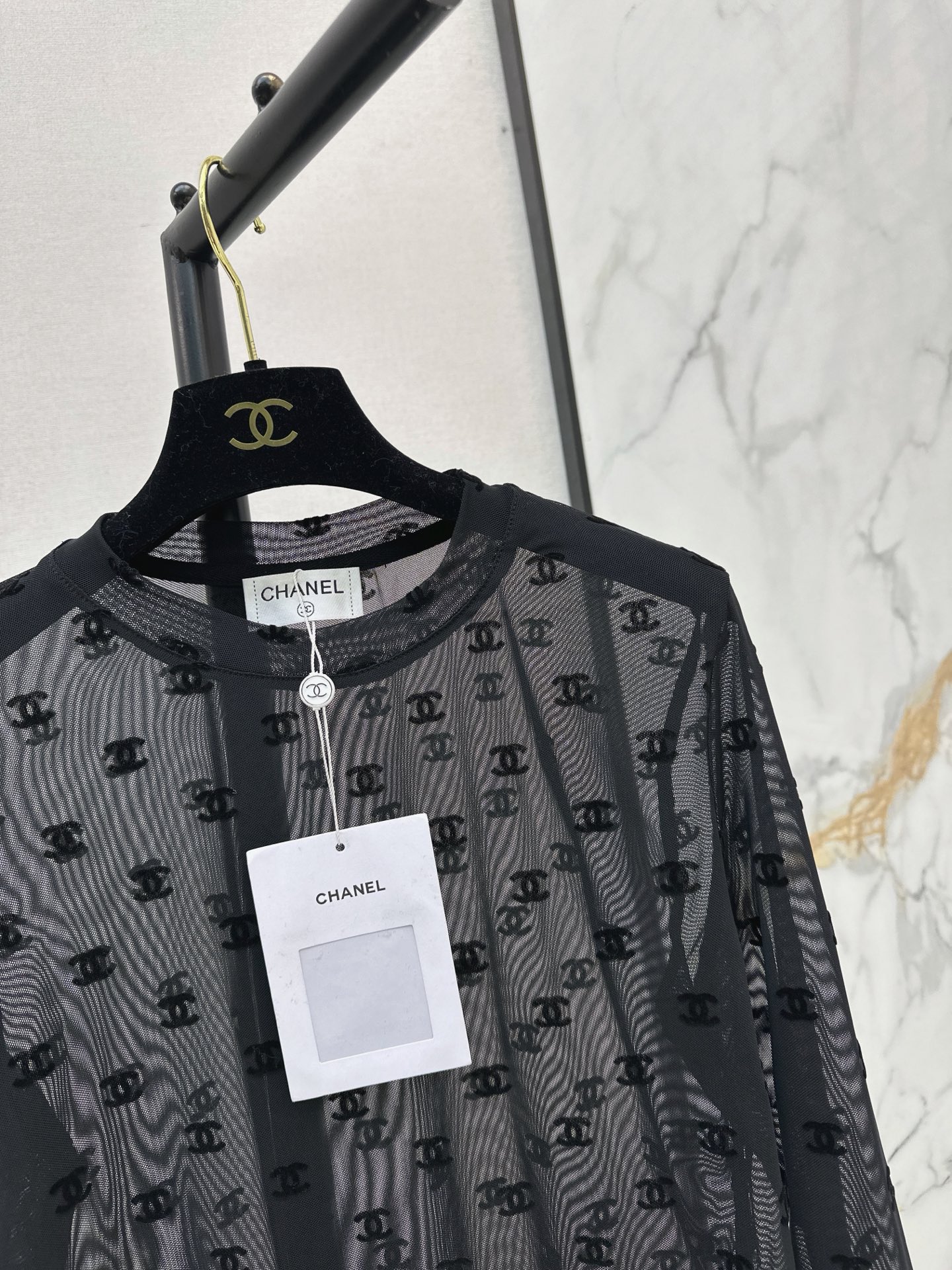 Chan 26fw mesh basic tee