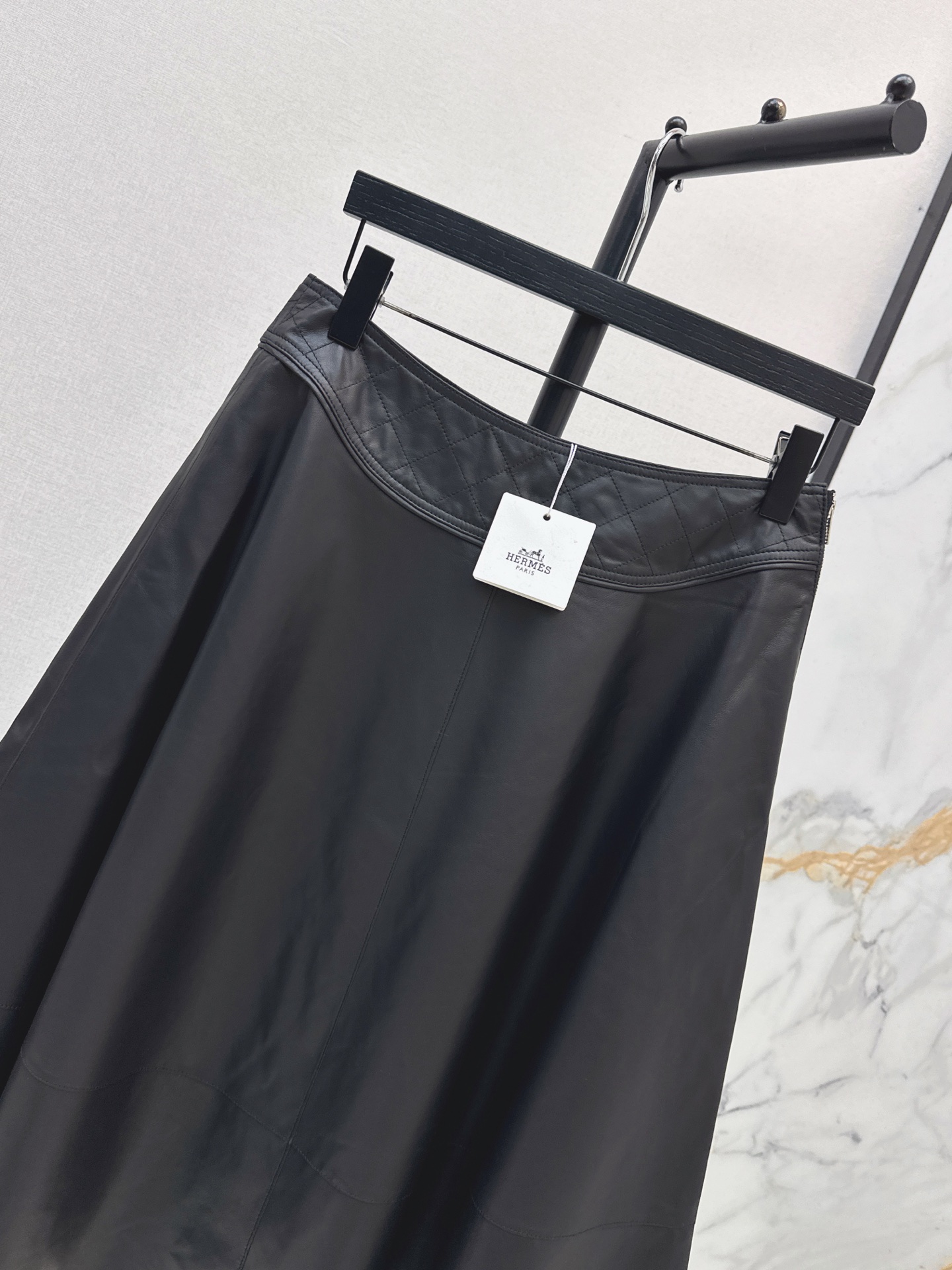 Her 26fw leather pleated skirt