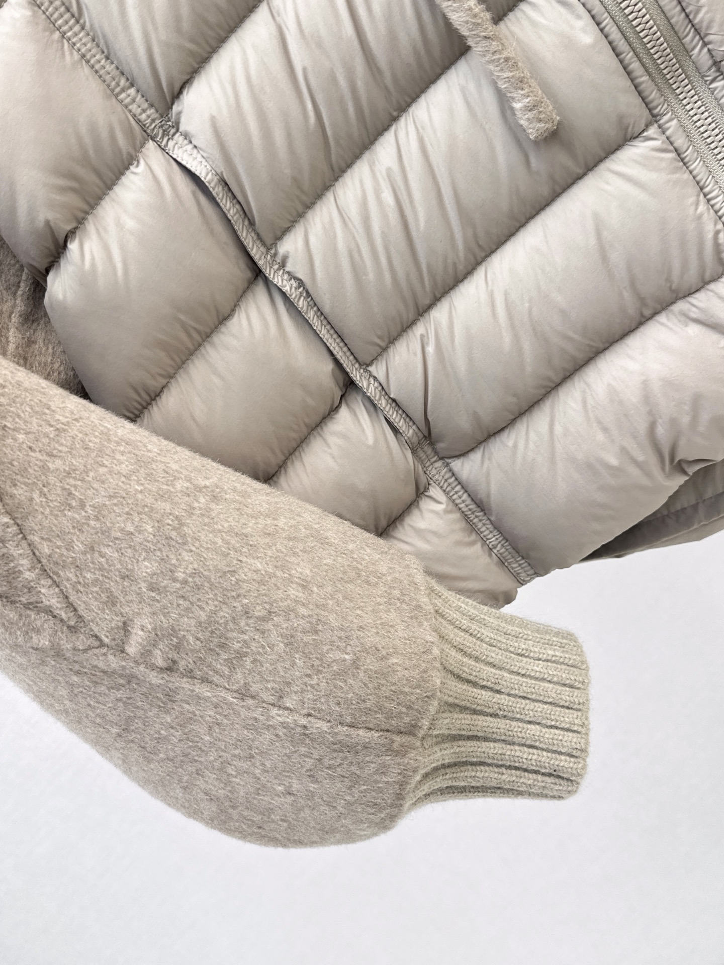 Max 26fw knit contract down jacket