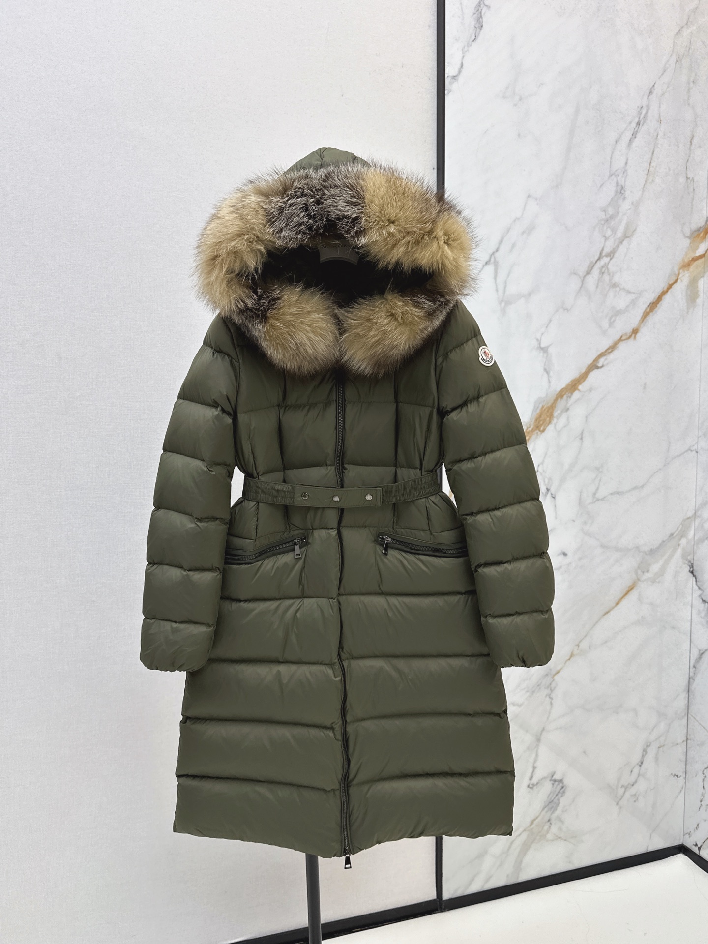 Monc 26fw hooded long down jacket