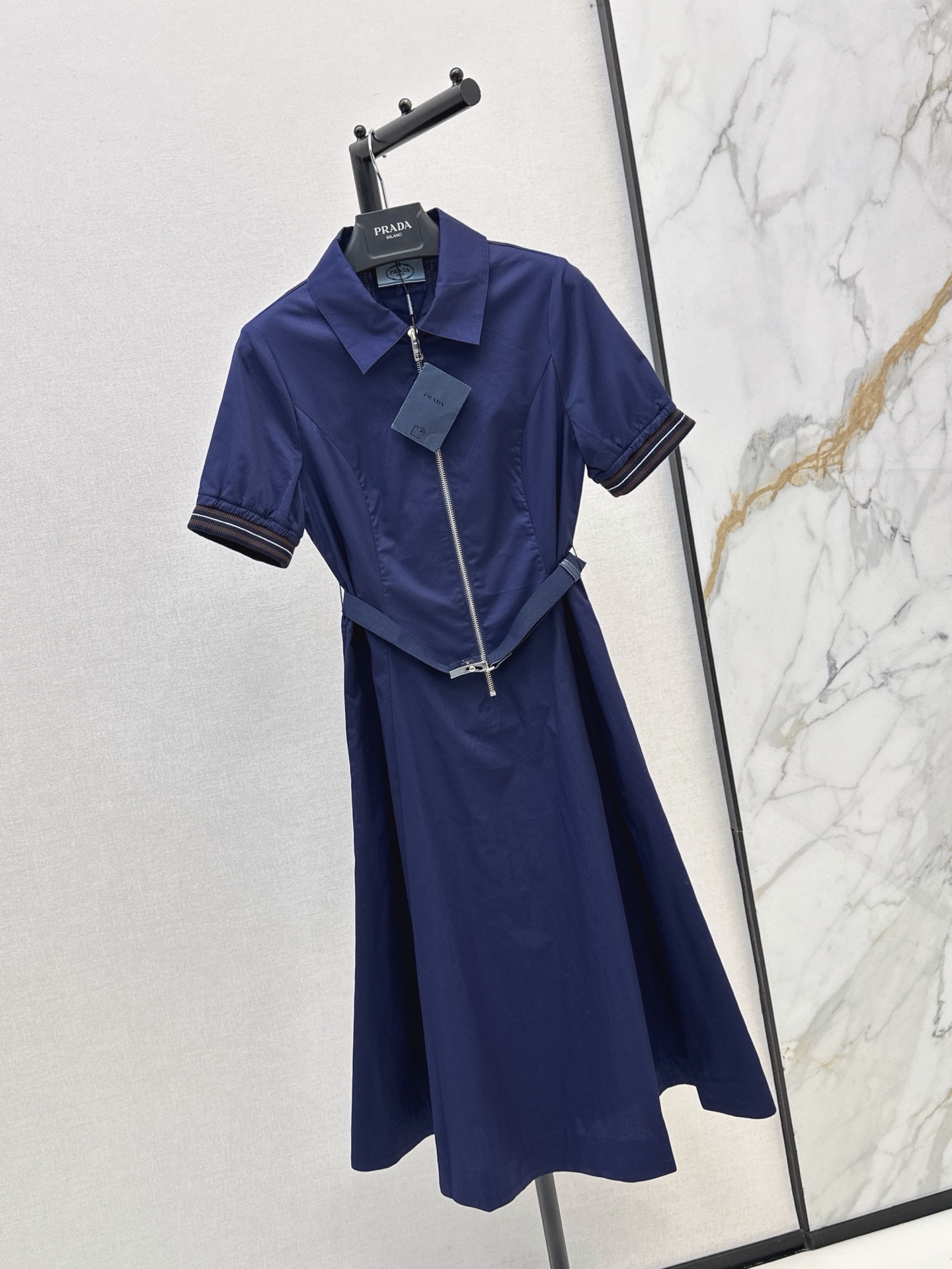 Pra 26fw belted shirt dress