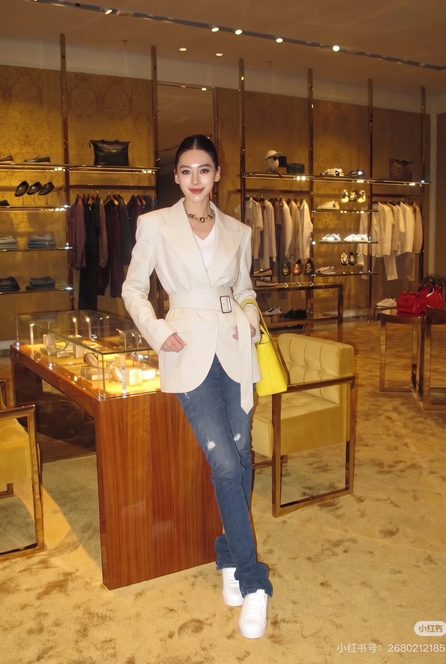 Dolc 26fw belted blazer
