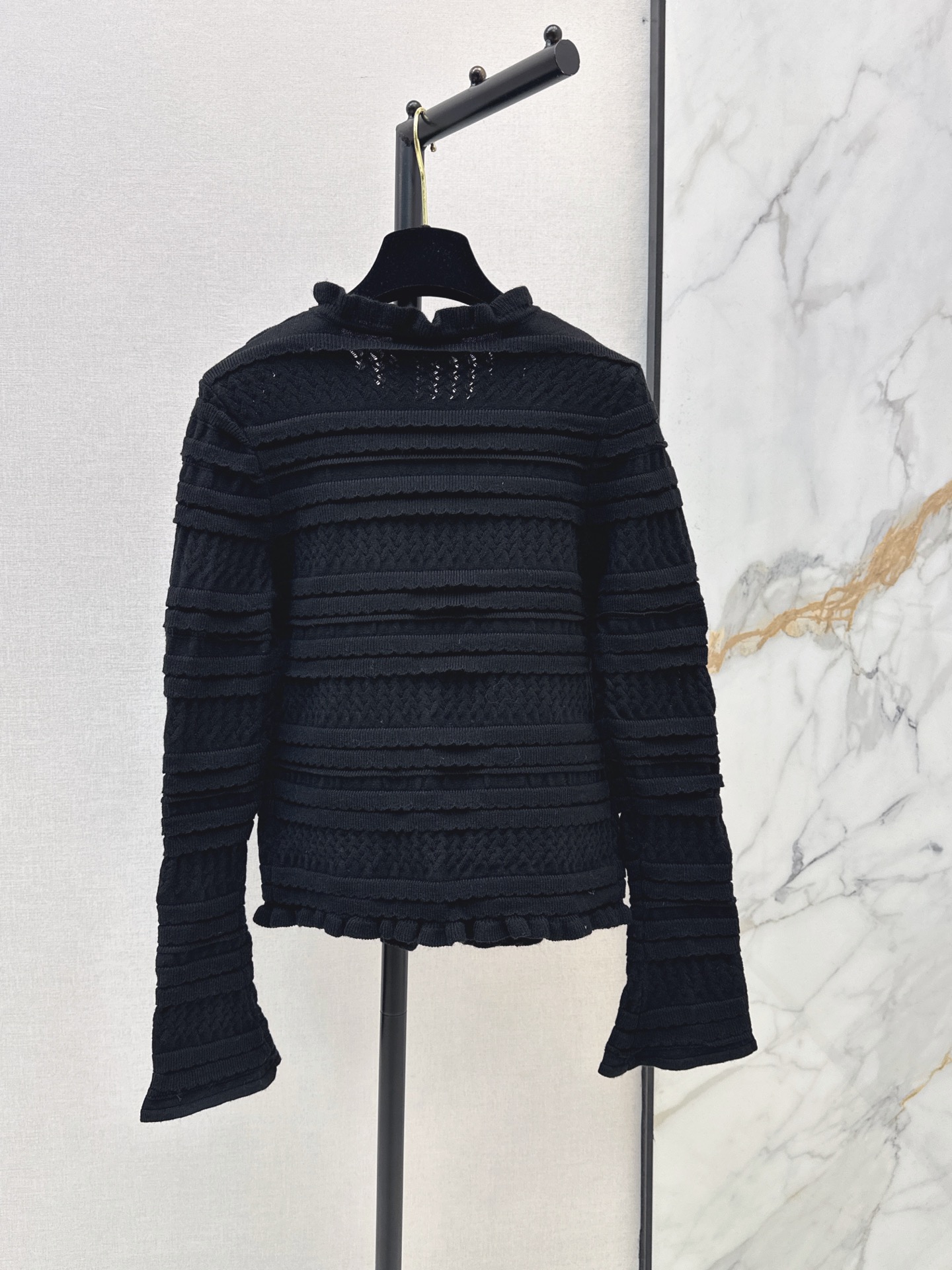 Chan 26fw ruffle knit cardigan