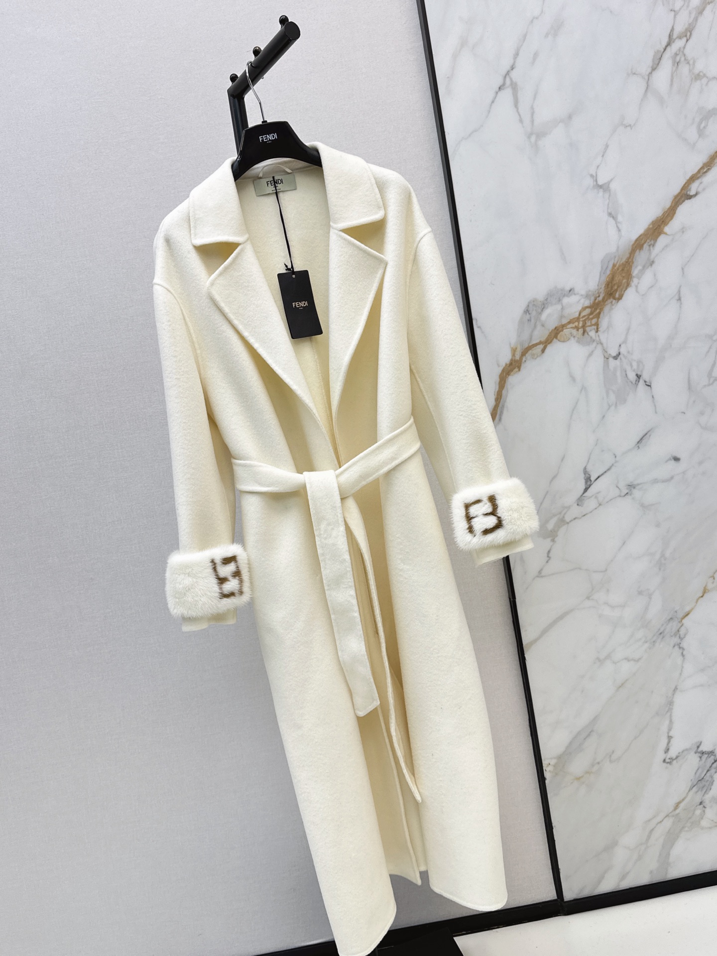 Fen 26fw belted overcoats