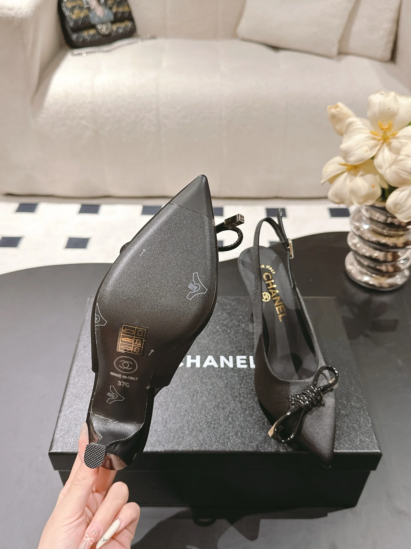 Chan 25fw slingback heels