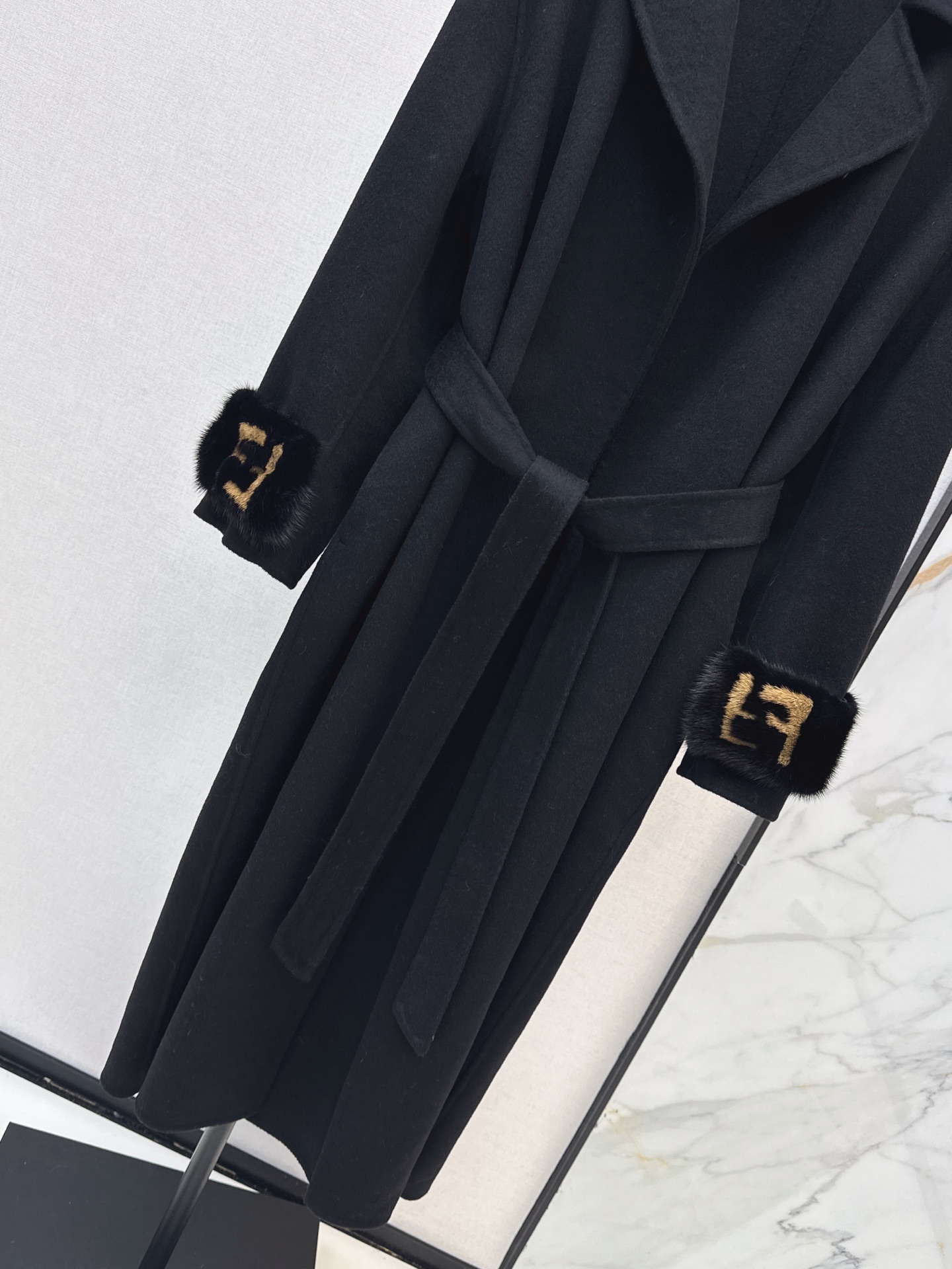 Fen 26fw belted overcoats
