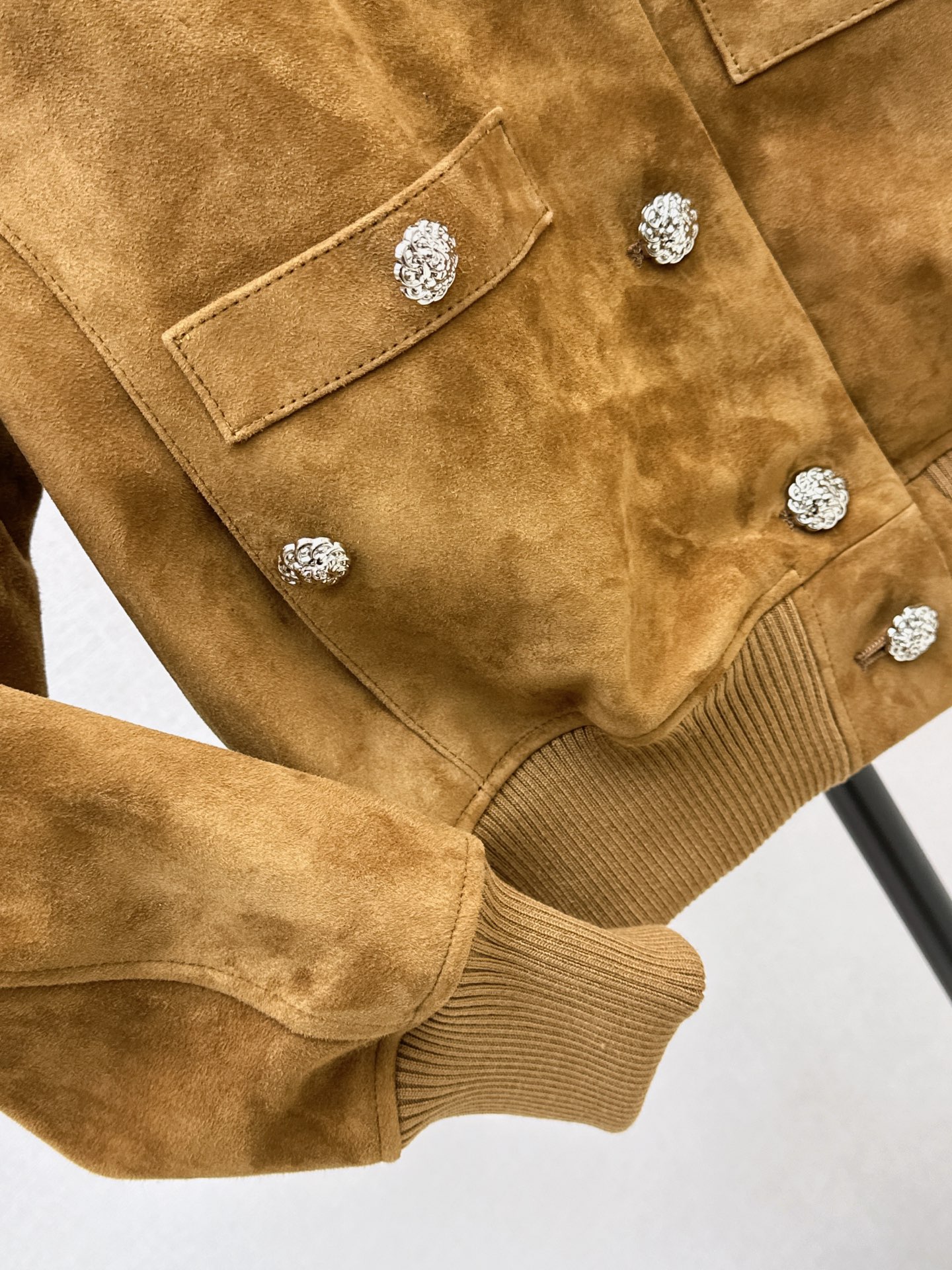 Chan 26fw suede fleece leather jacket