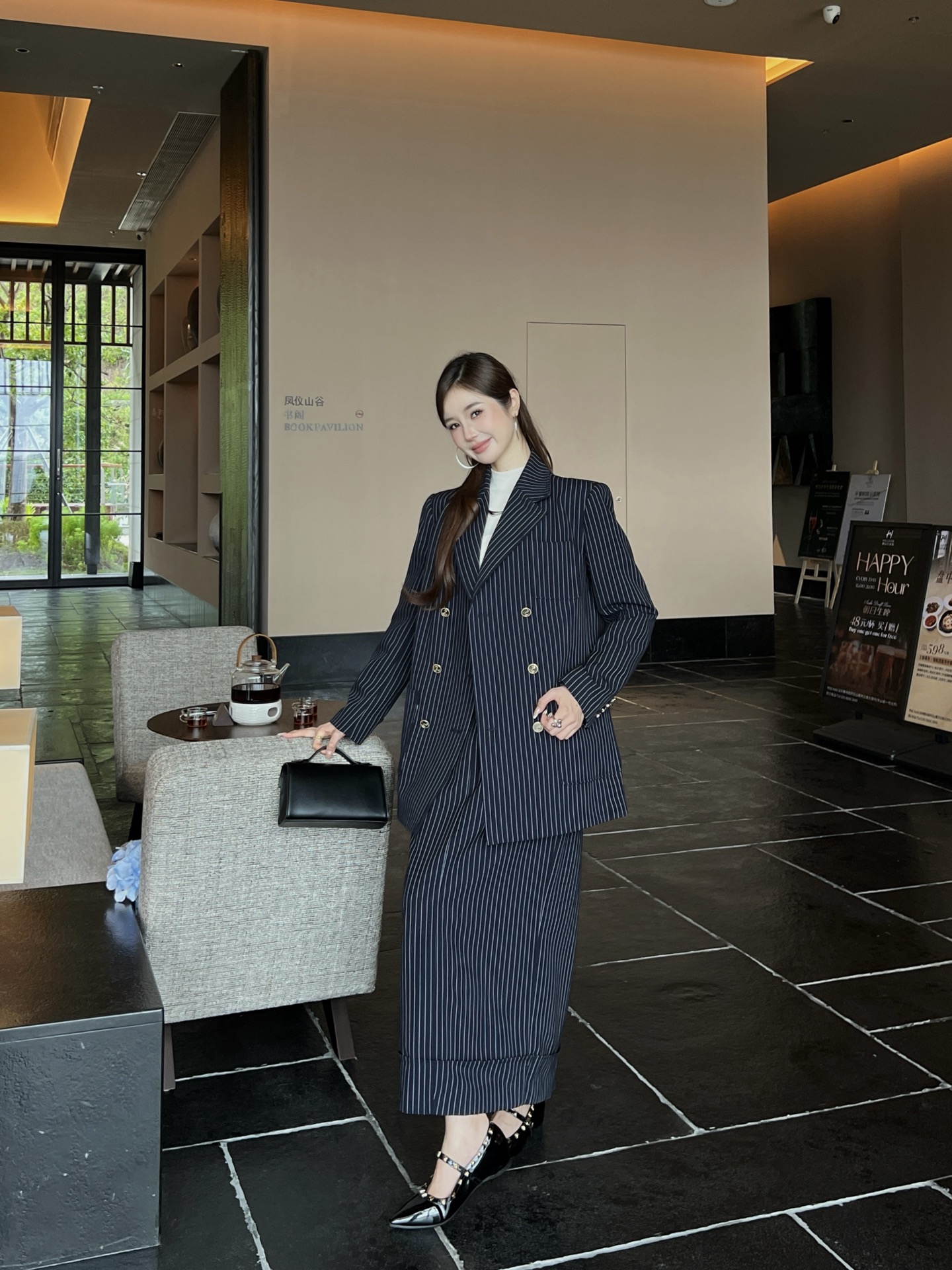 Thom 26fw pinstripe blazer