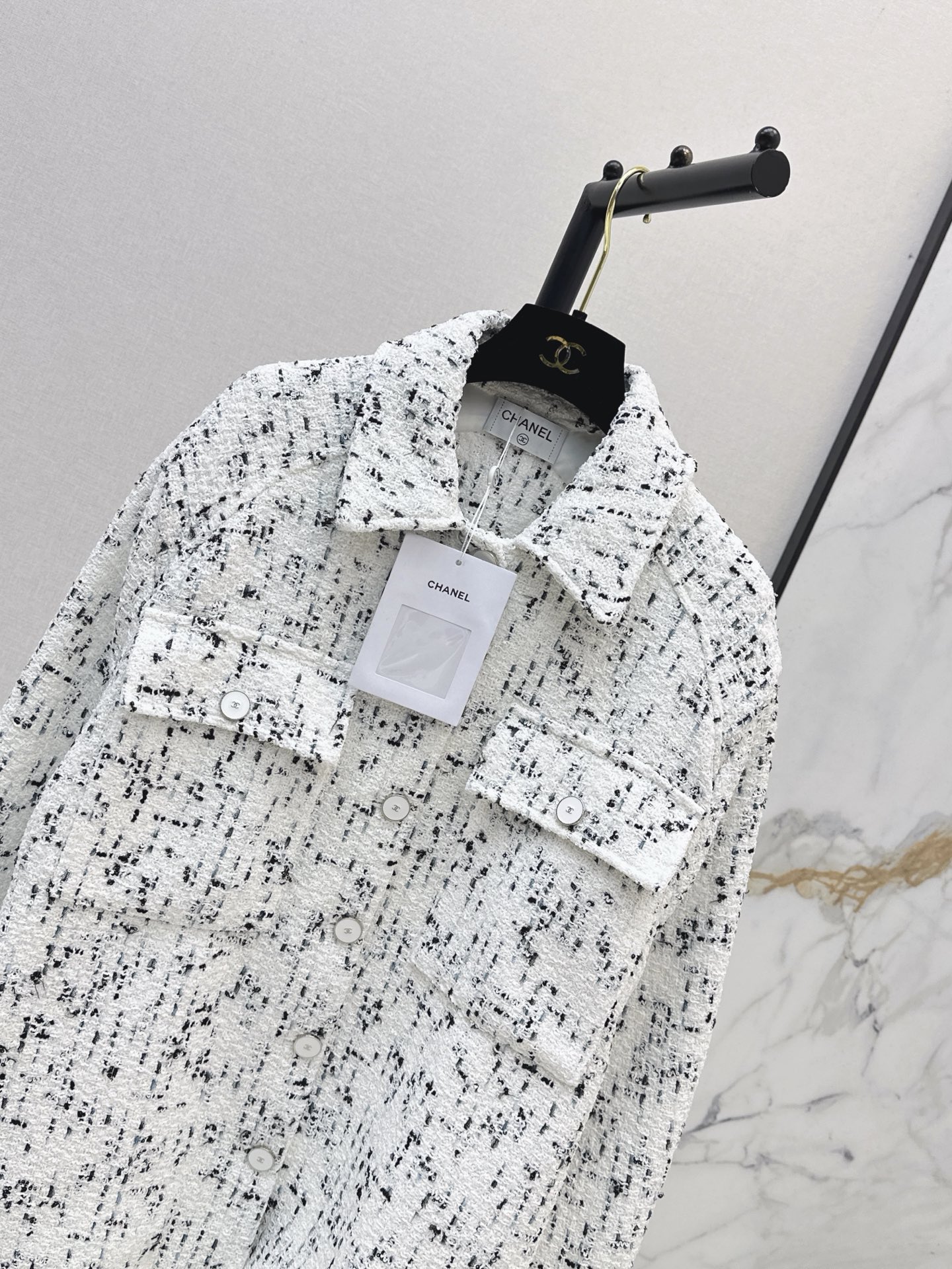 Chan 26fw tweed shirt jacket