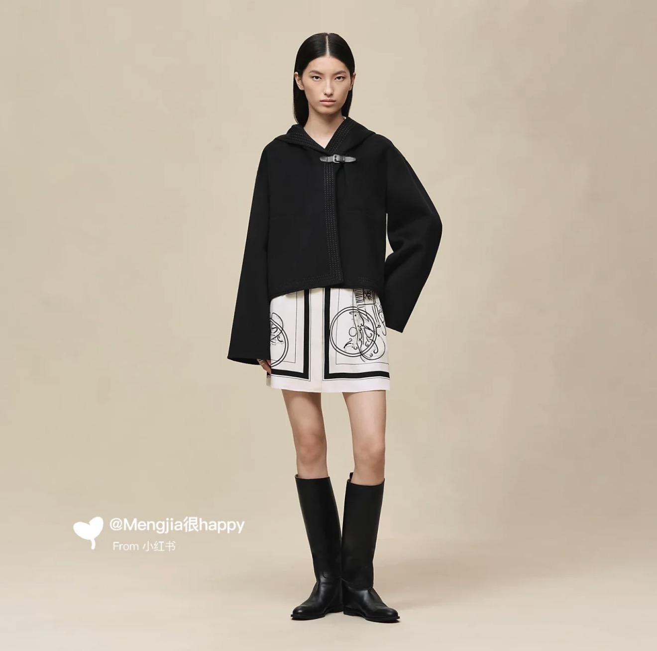 Her 26fw woolen hooded jacket
