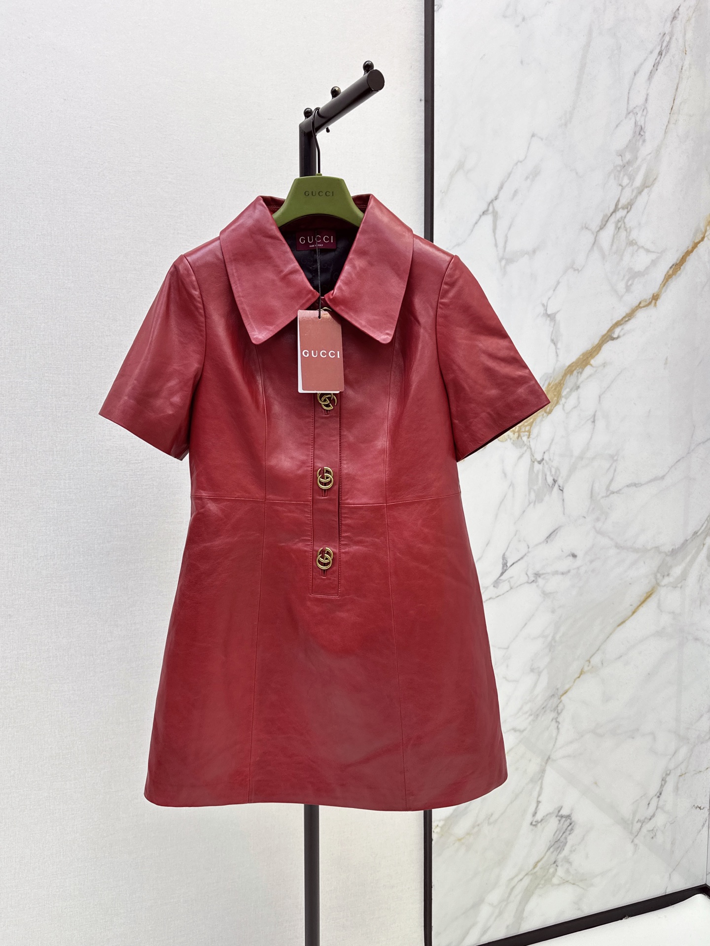 Guc 26fww leather dress
