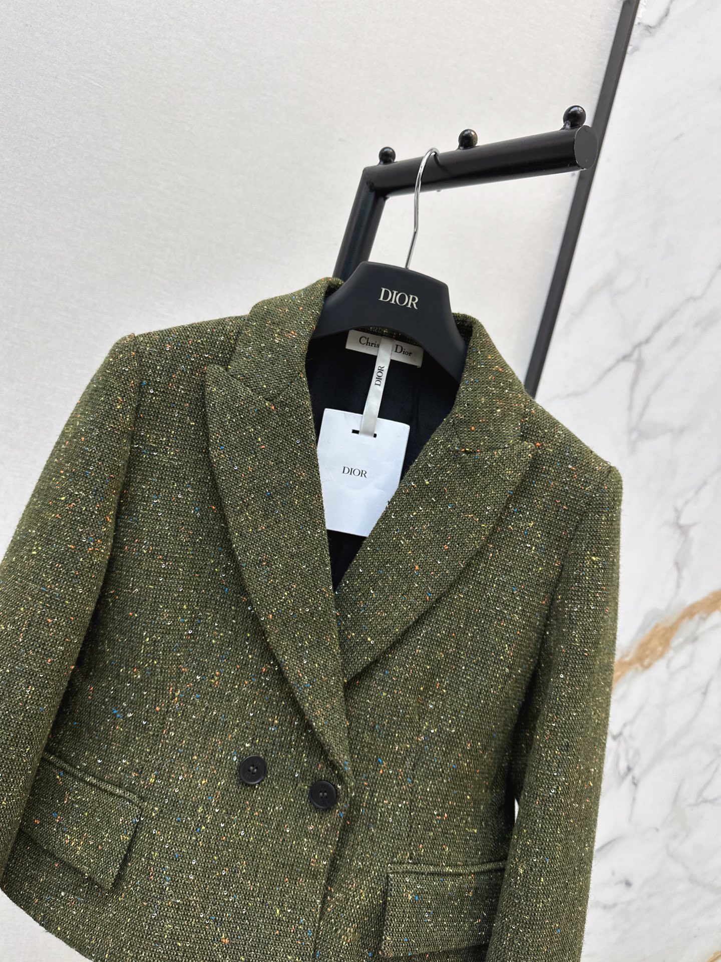 CD 26fw tweed crroped blazer