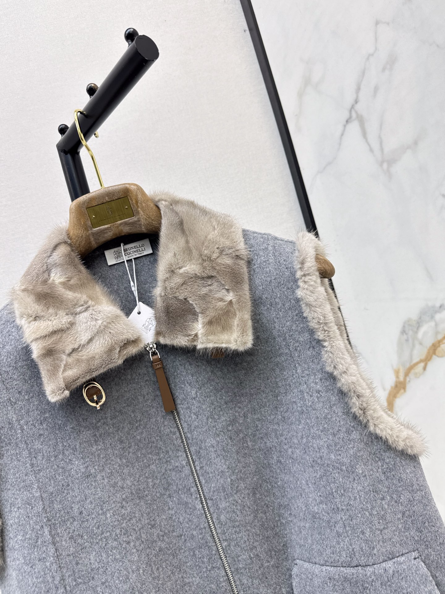Brun 26fw woolen vest jacket