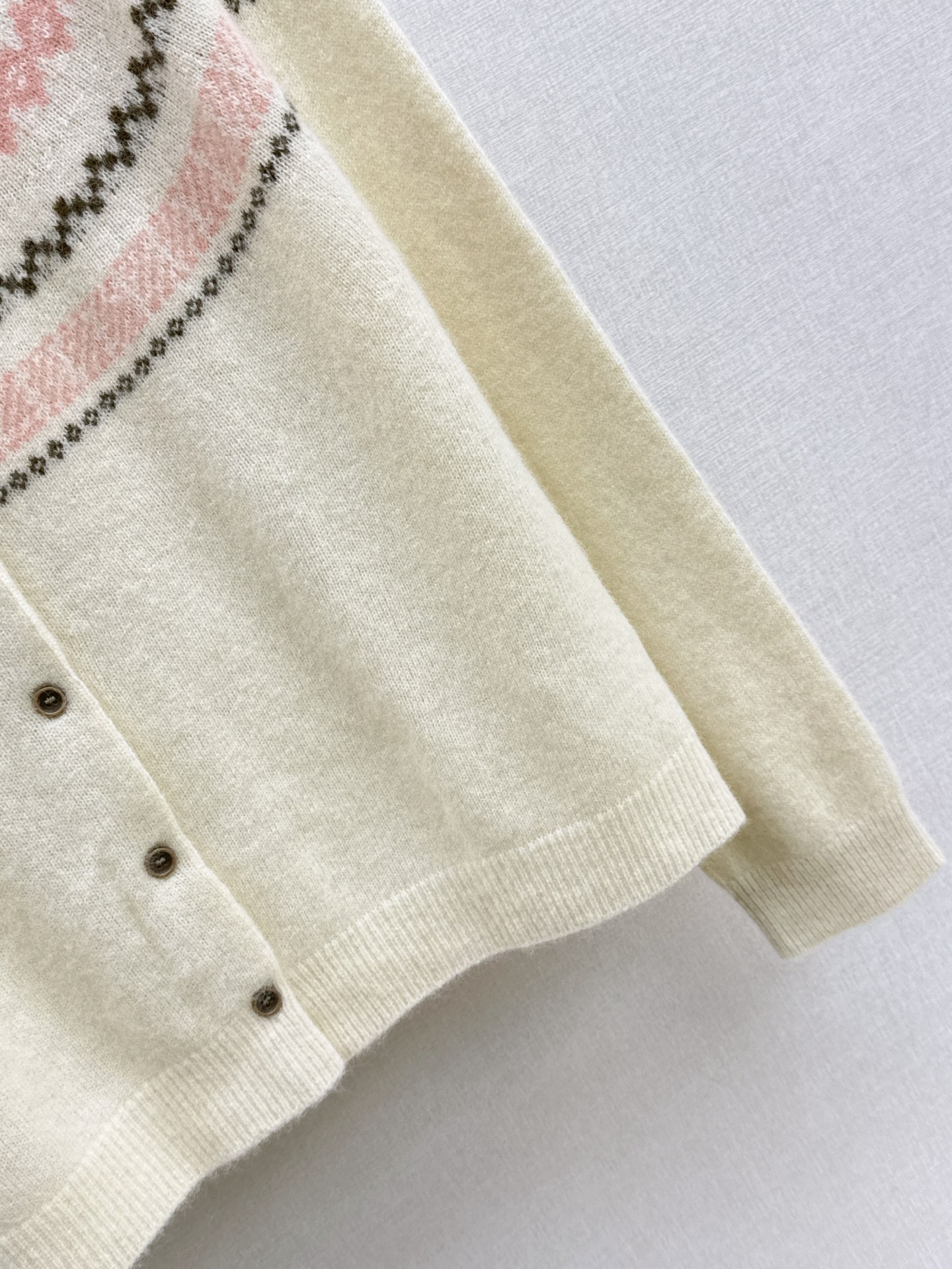 Max 26fw fair isle knit cardigan