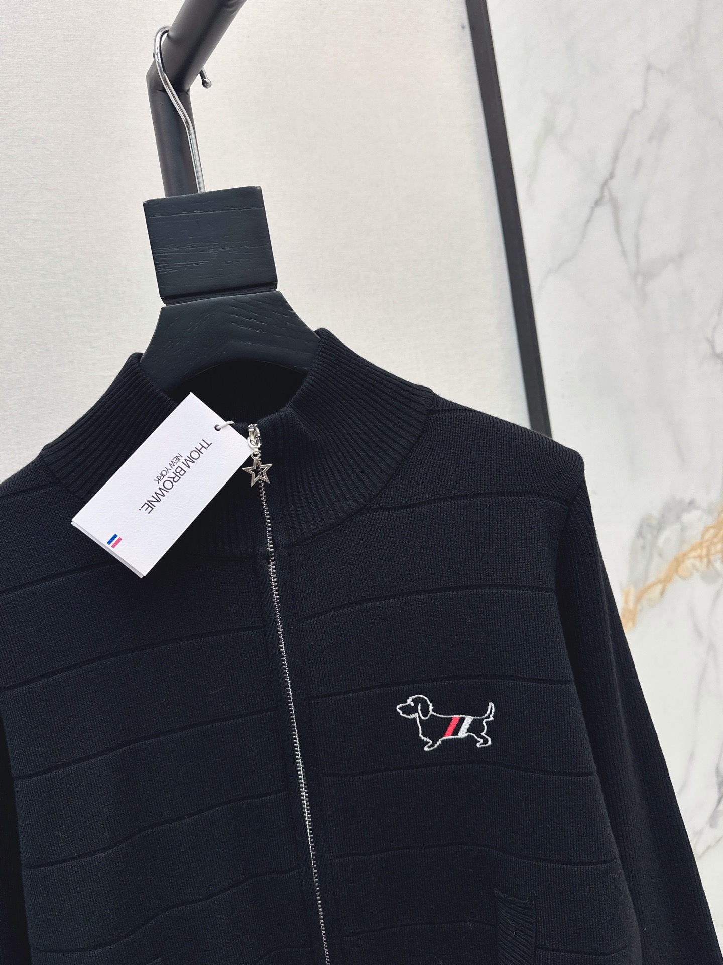 Thom 26fw embroidery knit cardigan