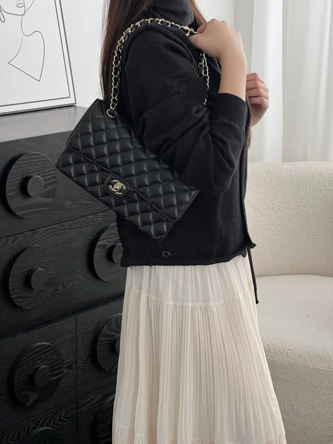 Chan cf25 chain shoulder bag