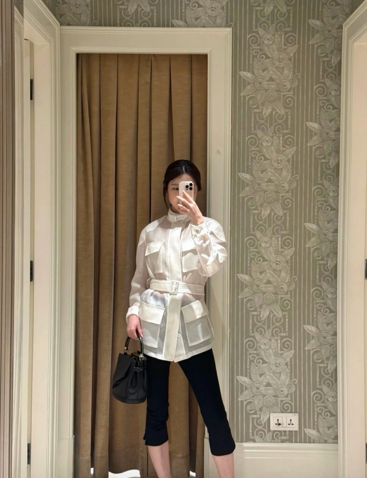 Ralp 26fw stand collar belted jacket