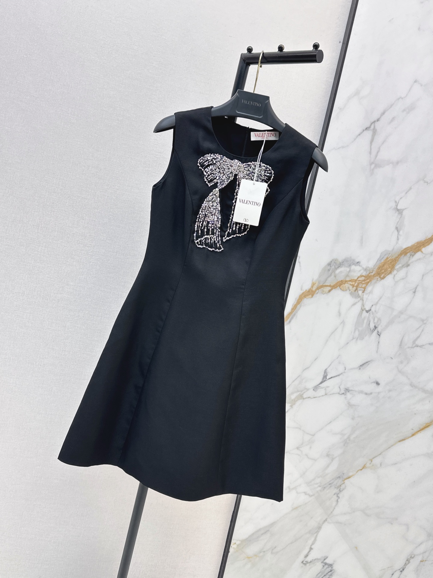 Valen 26ss bow beading dress