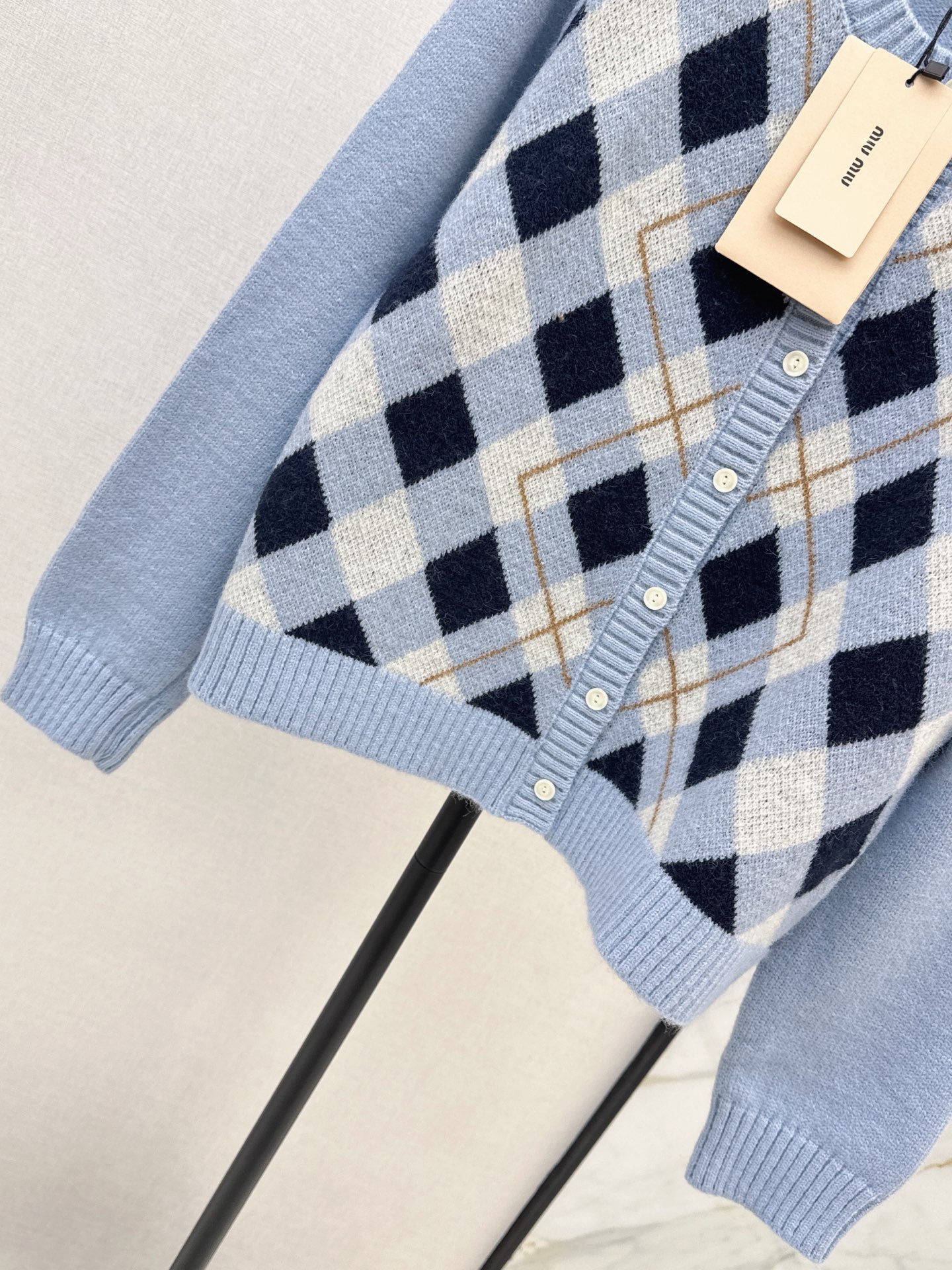 Miu 26fw jacquard cardigan
