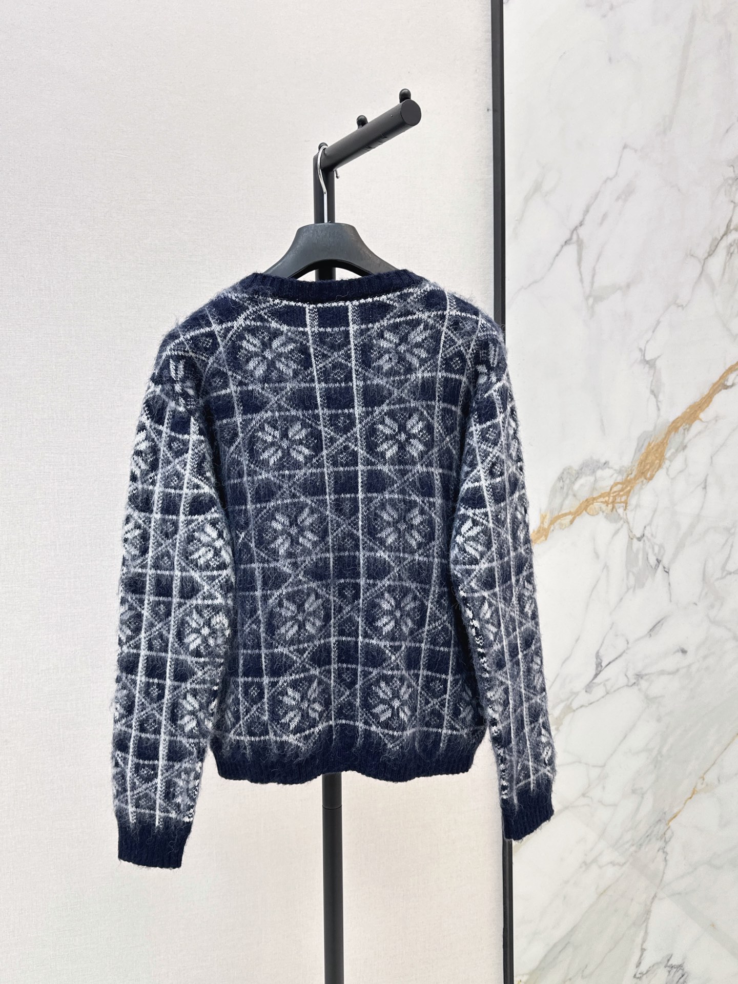 CD 26fw check jacuard sweater