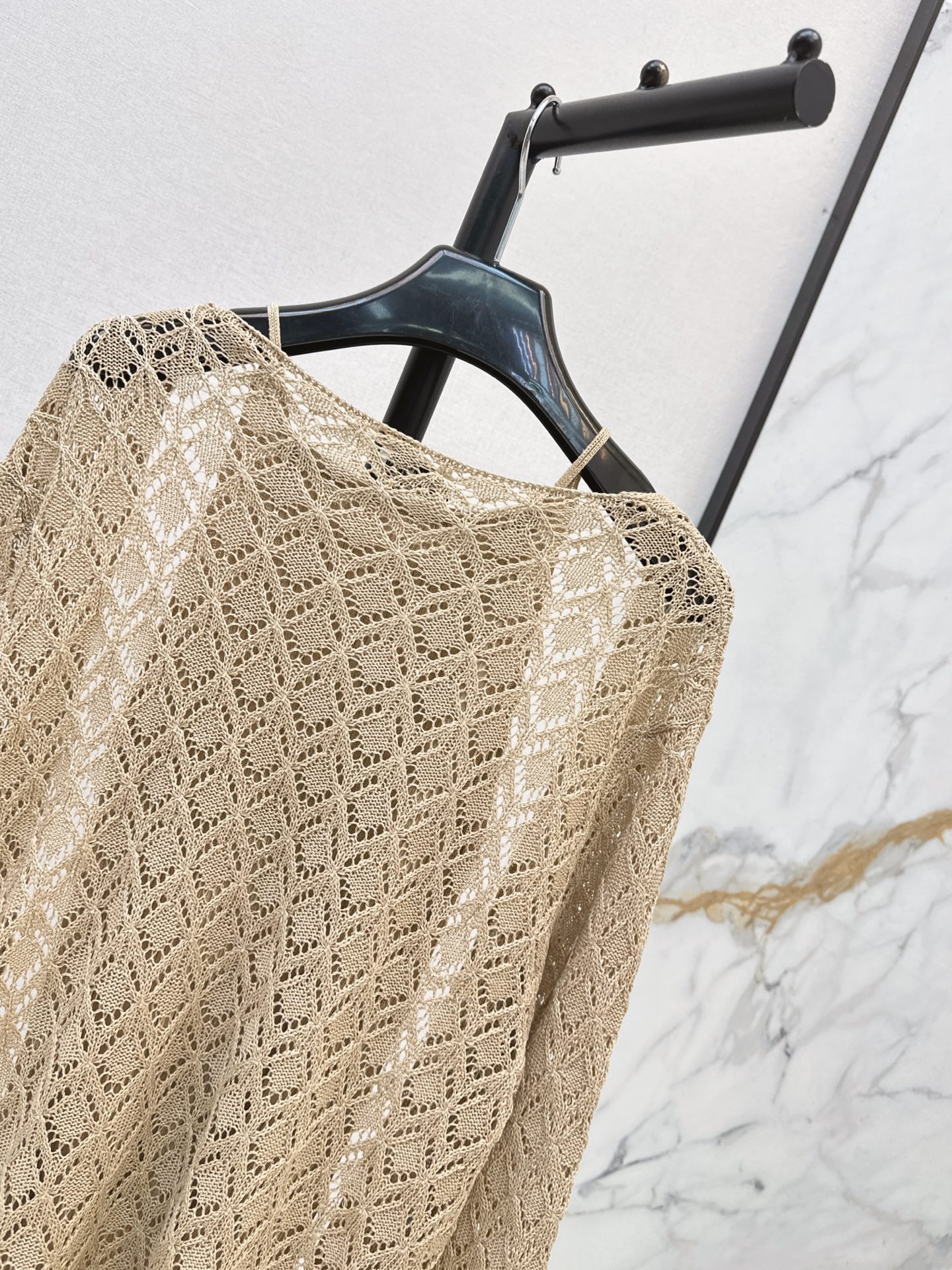 Sain 26fw hollow knit cardigan vest sets