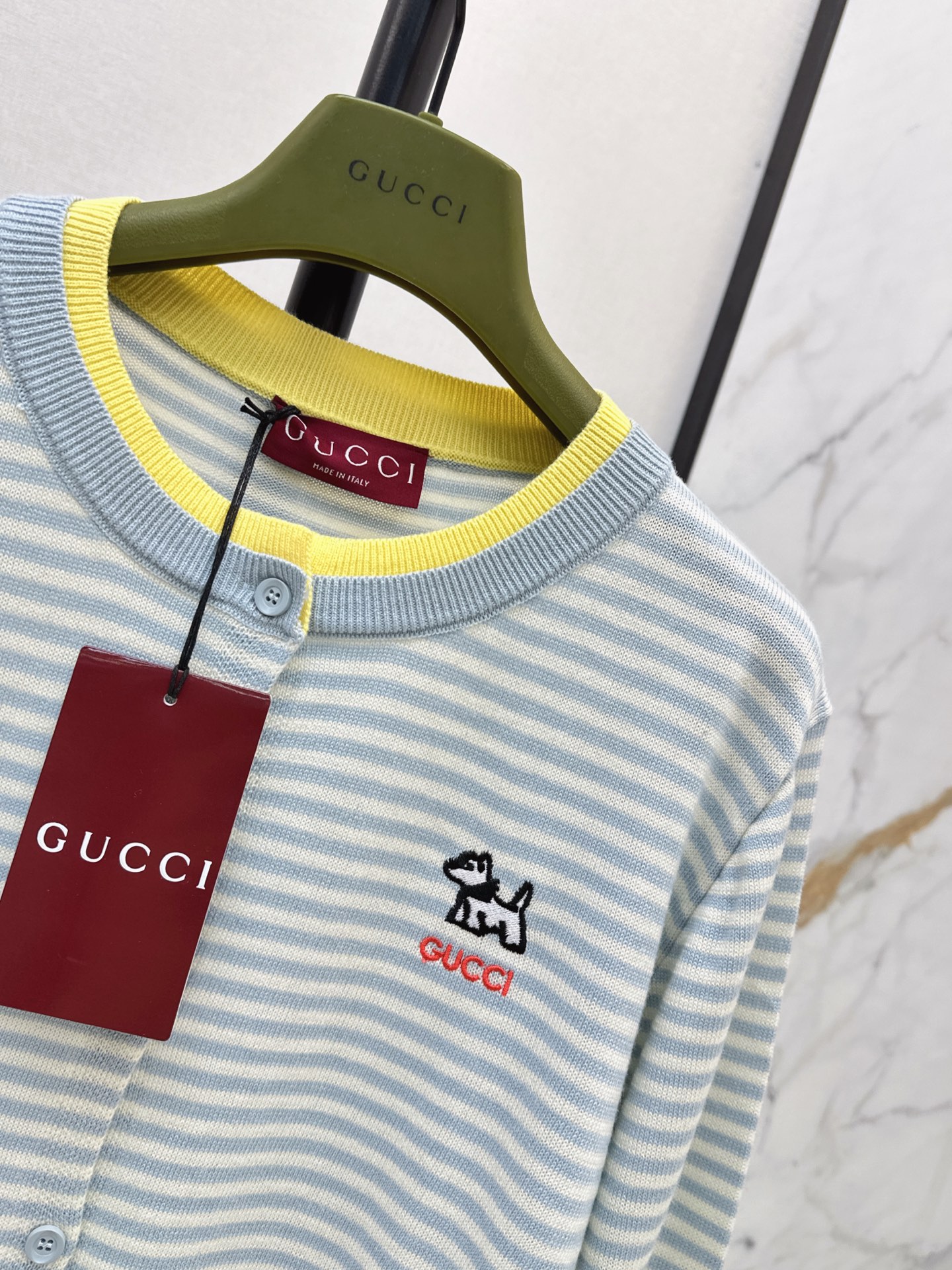 Guc 26fw stripe cardigan